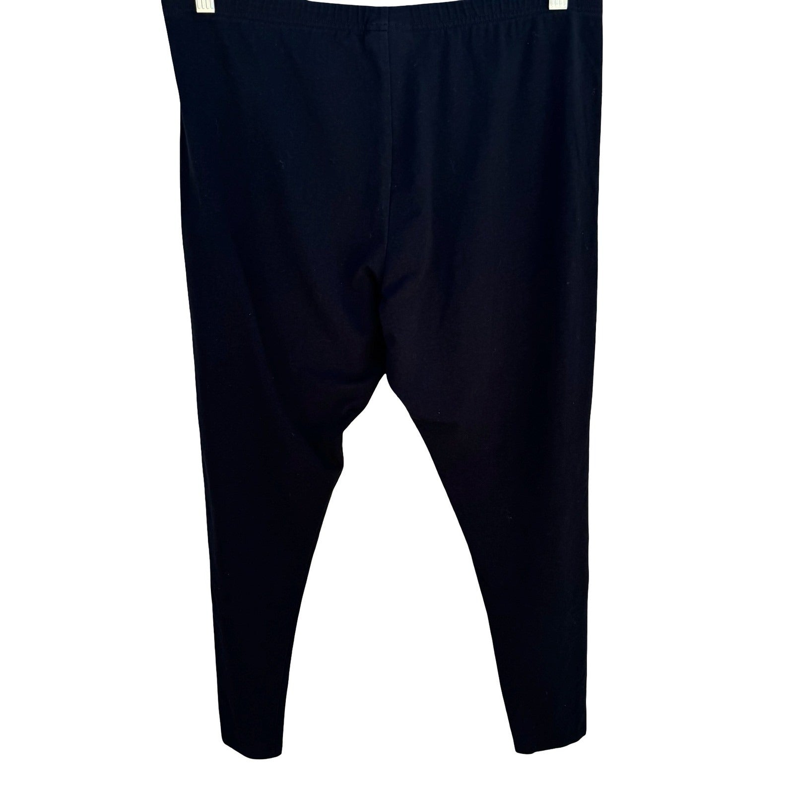 J. Jill Black Pima Cotton Ankle Leggings Womens L High Rise Stretch Minimalist