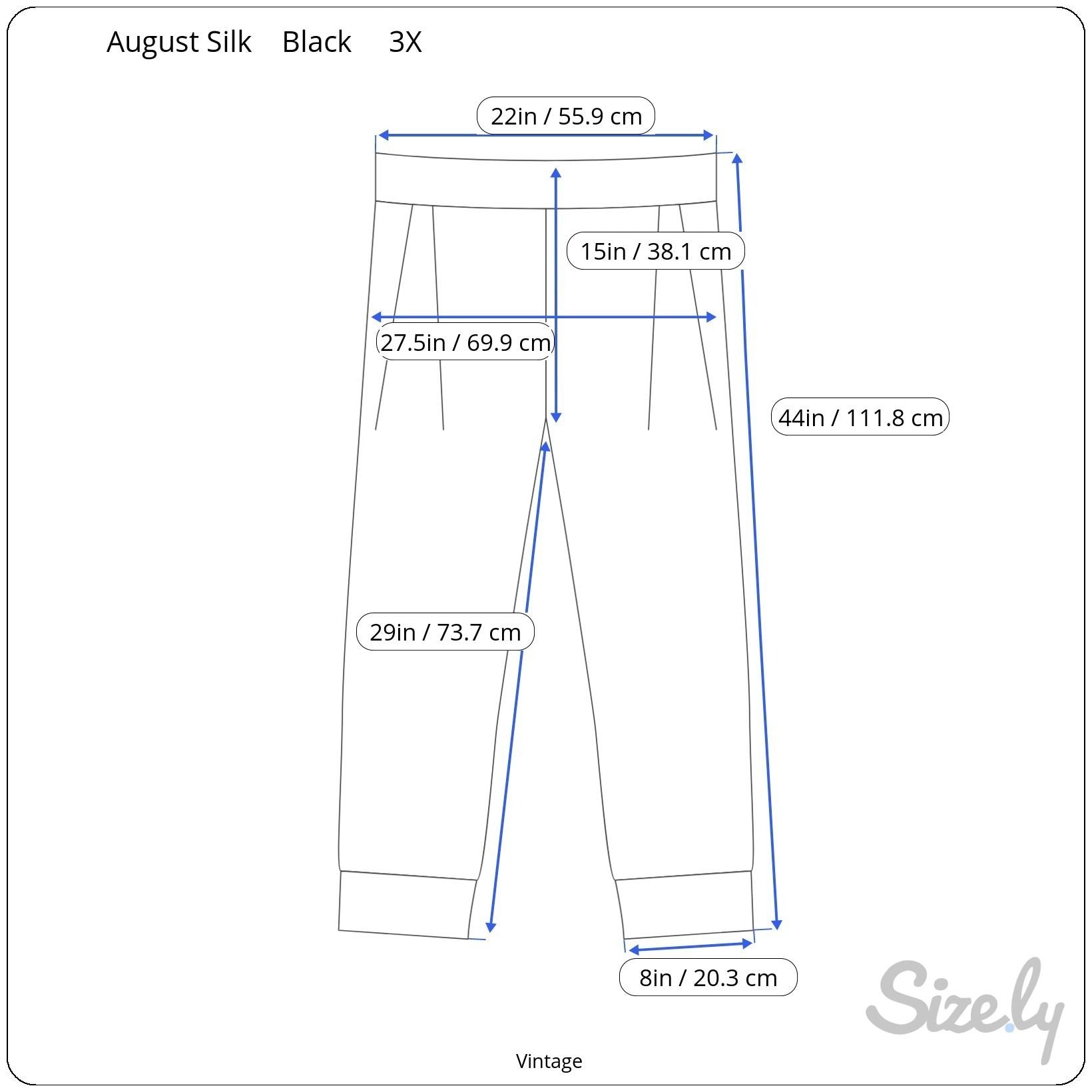 August Silk Vintage Womens Relaxed Fit Black Pleated Elastic Waist Dress Pants