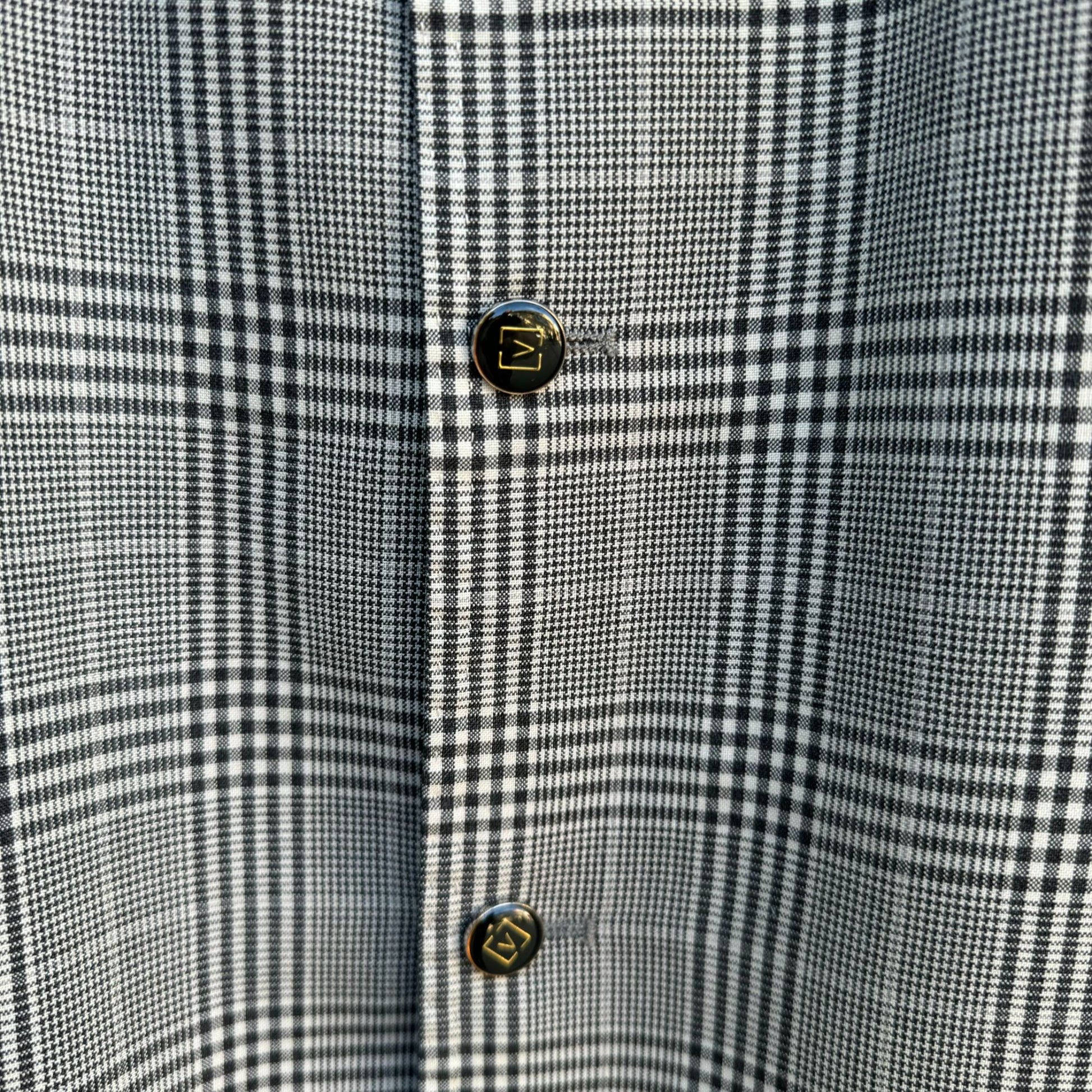 Sergio Valentino Mens Gray Wool Checkered Single Breasted Blazer Vest Set 44L