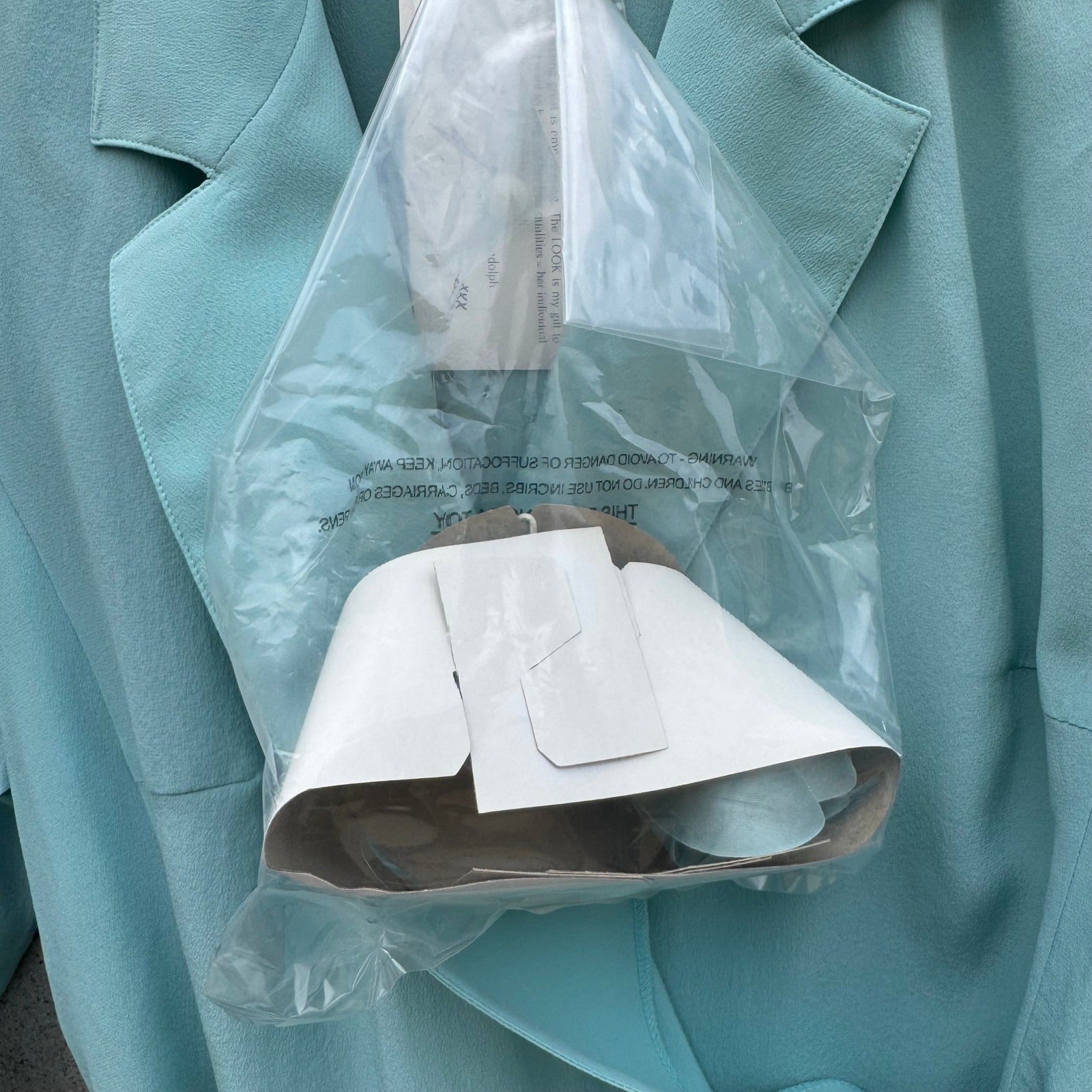 Randolph Duke The Look Aqua Blue 100% Silk Wrap Blouse HA2100 Womens Size 6 NWT