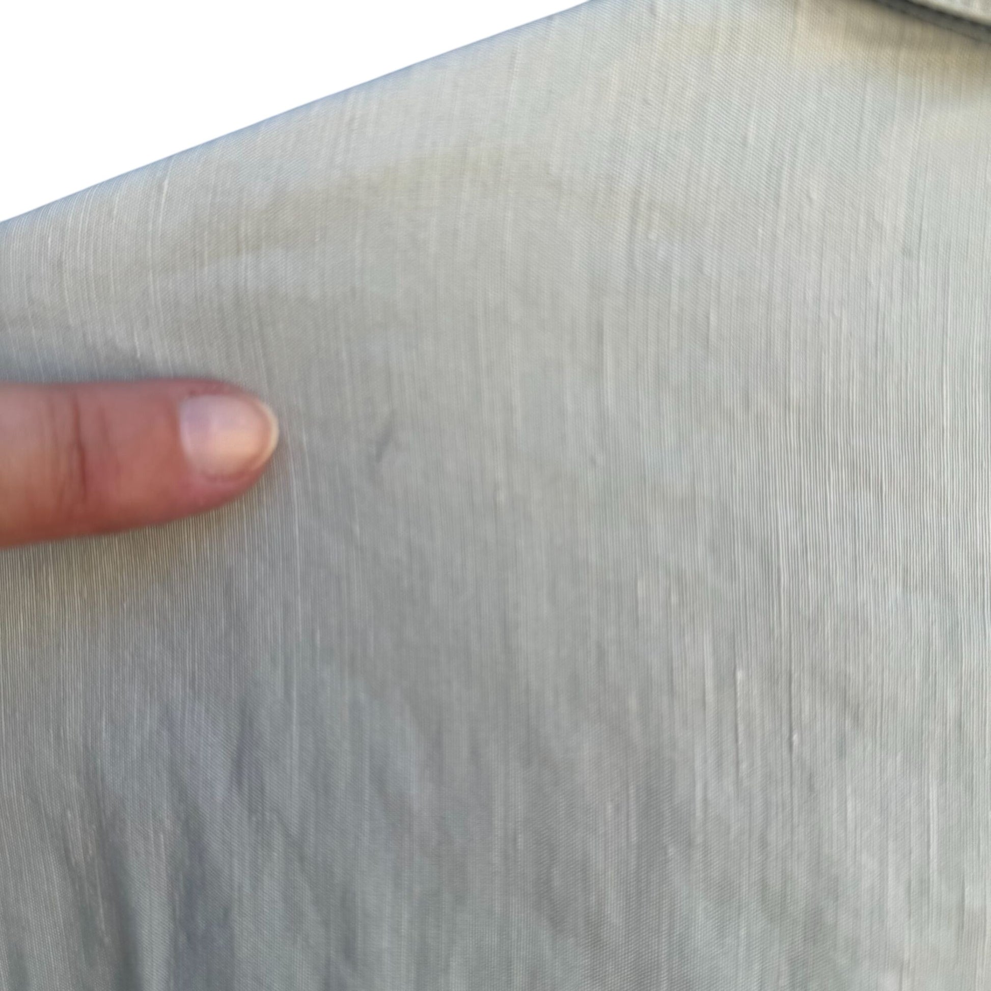 Emanuel Ungaro Vintage Womens Light Blue Green Long Sleeve Button-Up Blouse 16