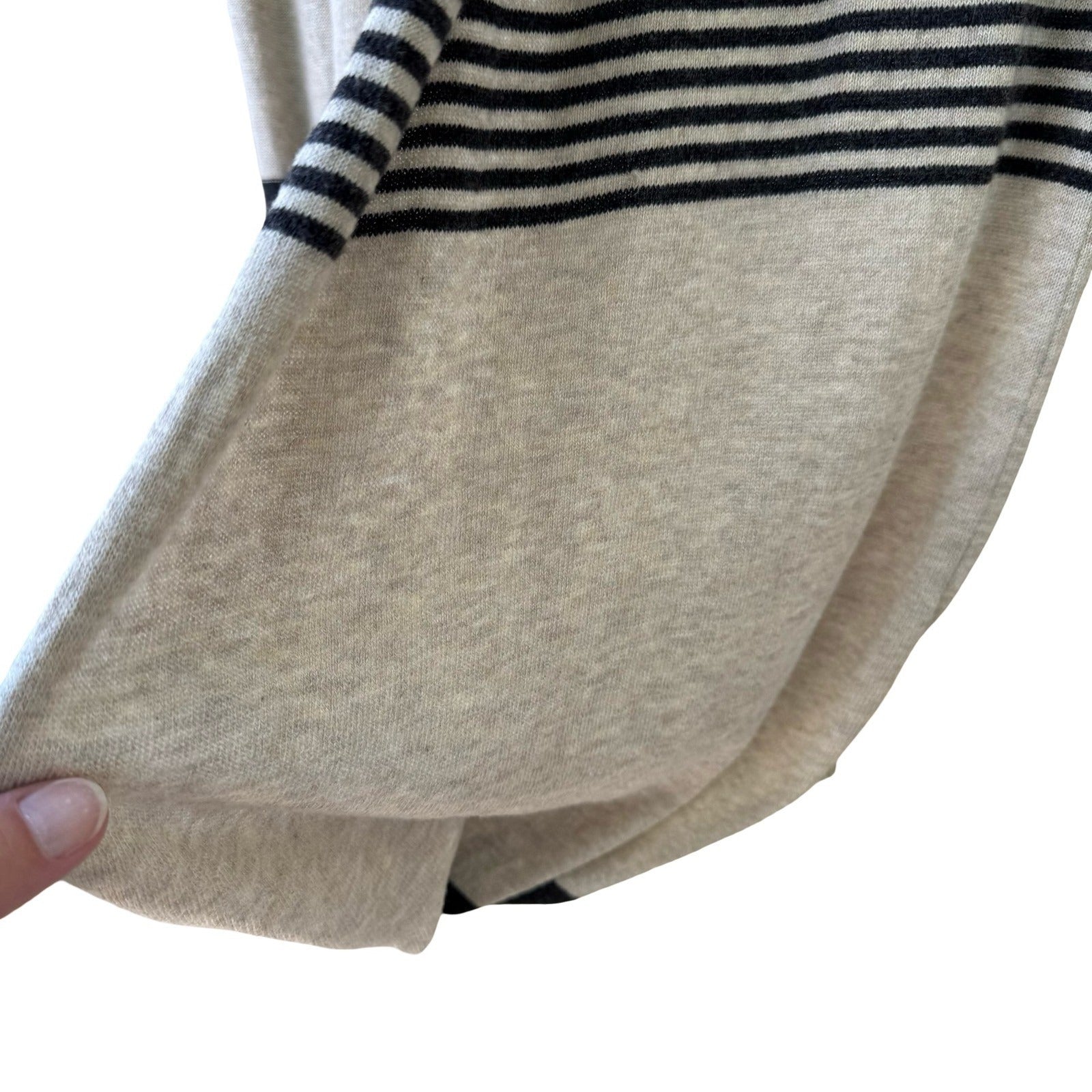 MSSP Max Studio Minimalist Layering Lagenlook Striped Draped Infinity Sweater XS