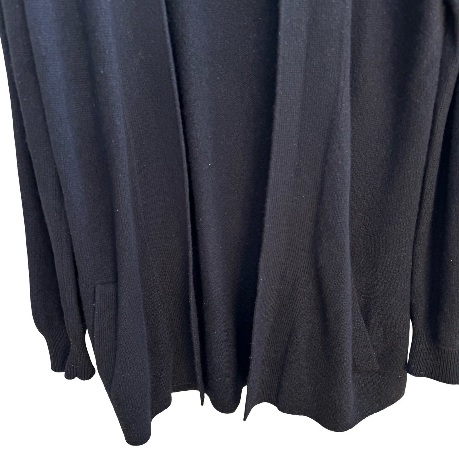Susan Graf Limited 100% Cashmere Quiet Luxury Cozy Open Front Cardigan Sweater L