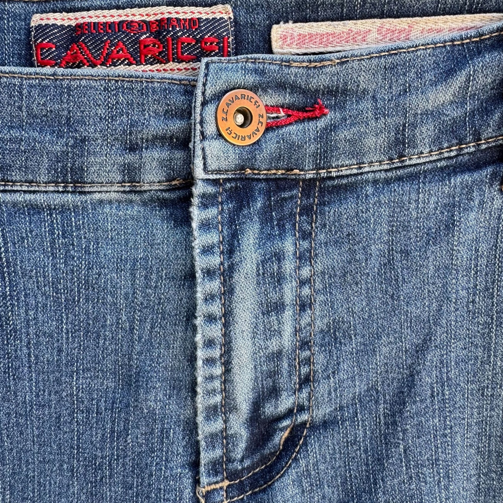 Z. Cavaricci Vintage Dumpster Girl Low Rise Blue Womens Bootcut Denim Jeans 13