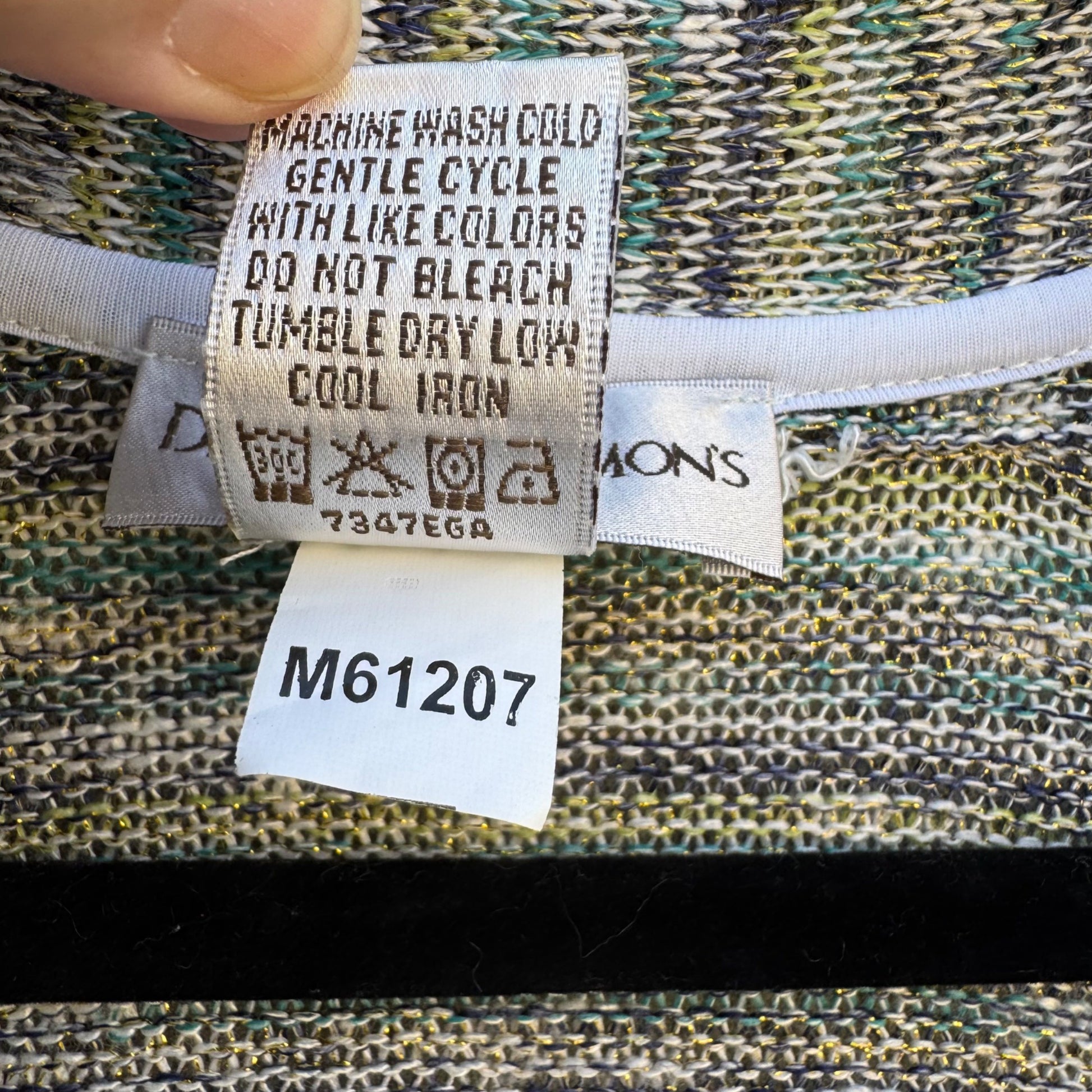 Drapers & Damons Womens Striped Open-Front Knit Metallic Cardigan Sweater M