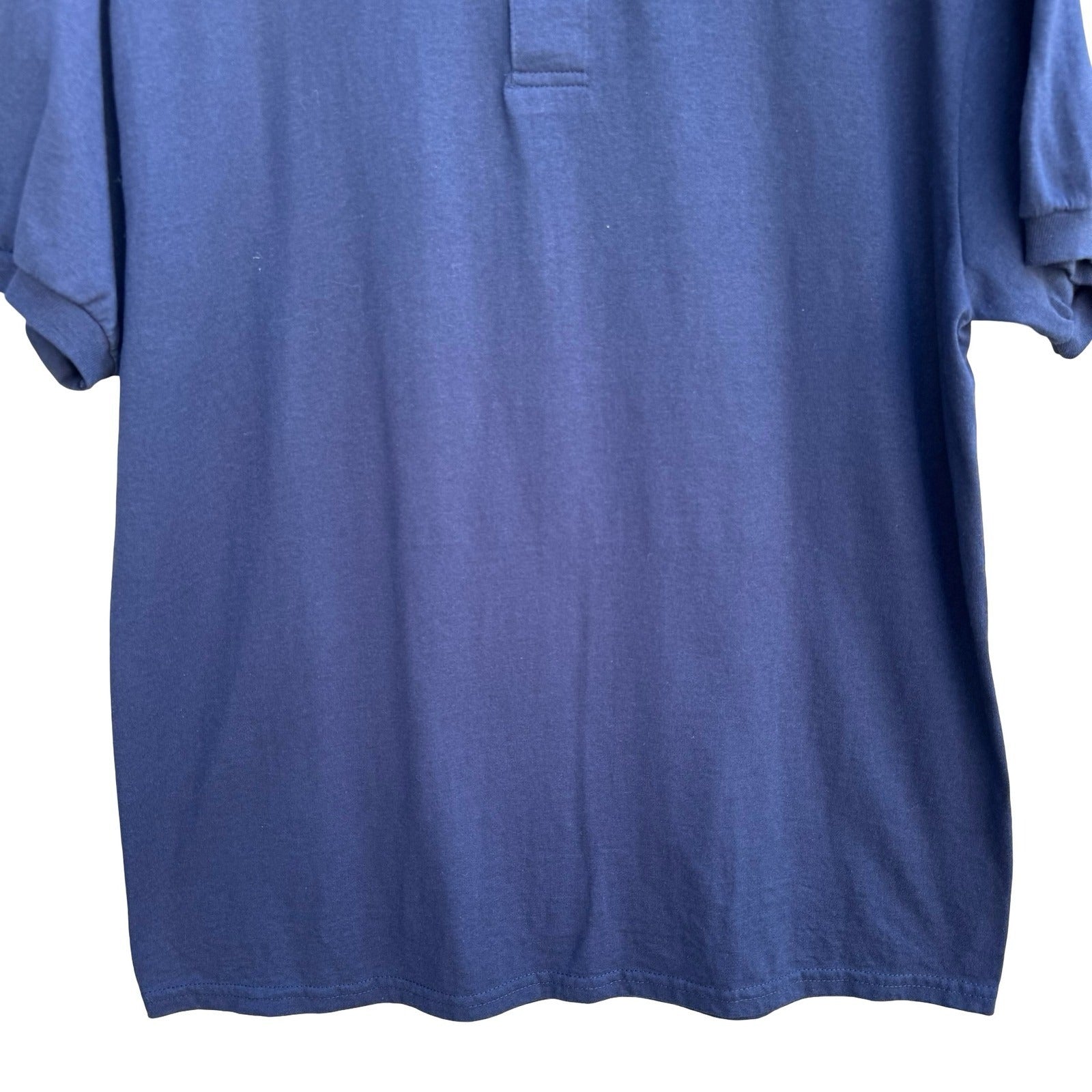 Truswel Trust Us To Truss You Vintage Navy Graphic Polo Shirt Mens L Workwear