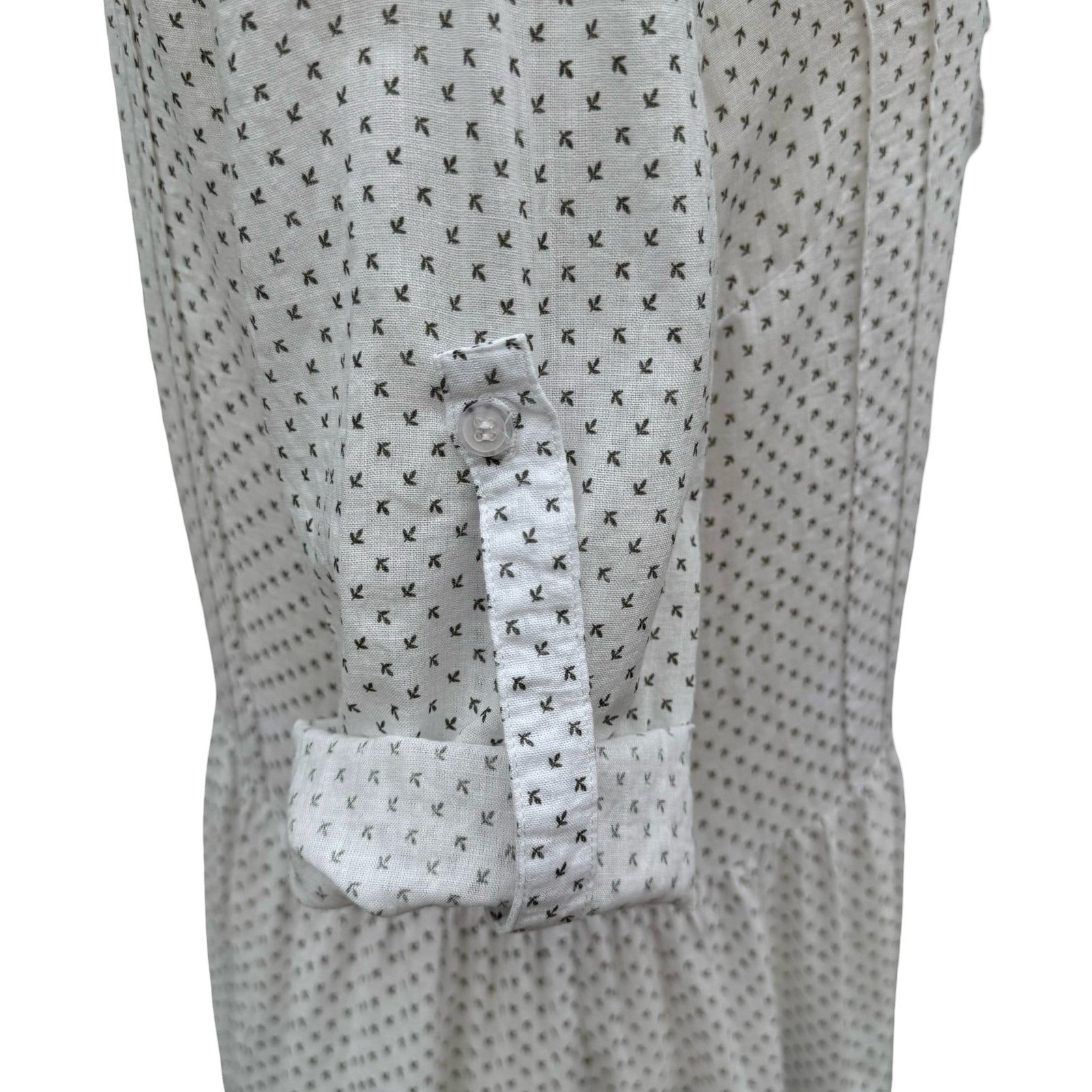 Moon Collection White Ruffle Drop Waist Mini Dress Tunic M Coastal Boho Peasant
