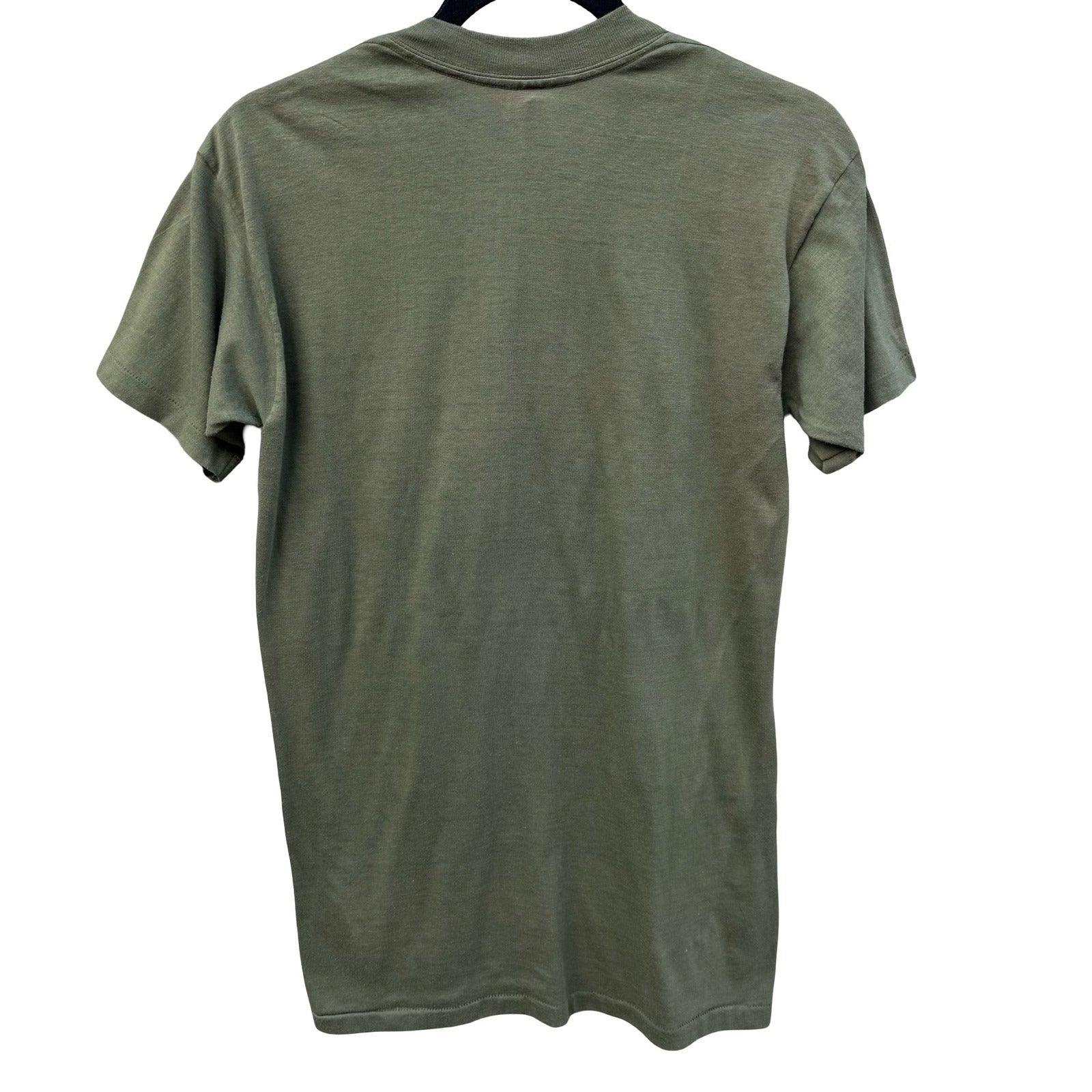Librascope Vintage Military Tech T-Shirt Mens Small Olive Green Made in USA