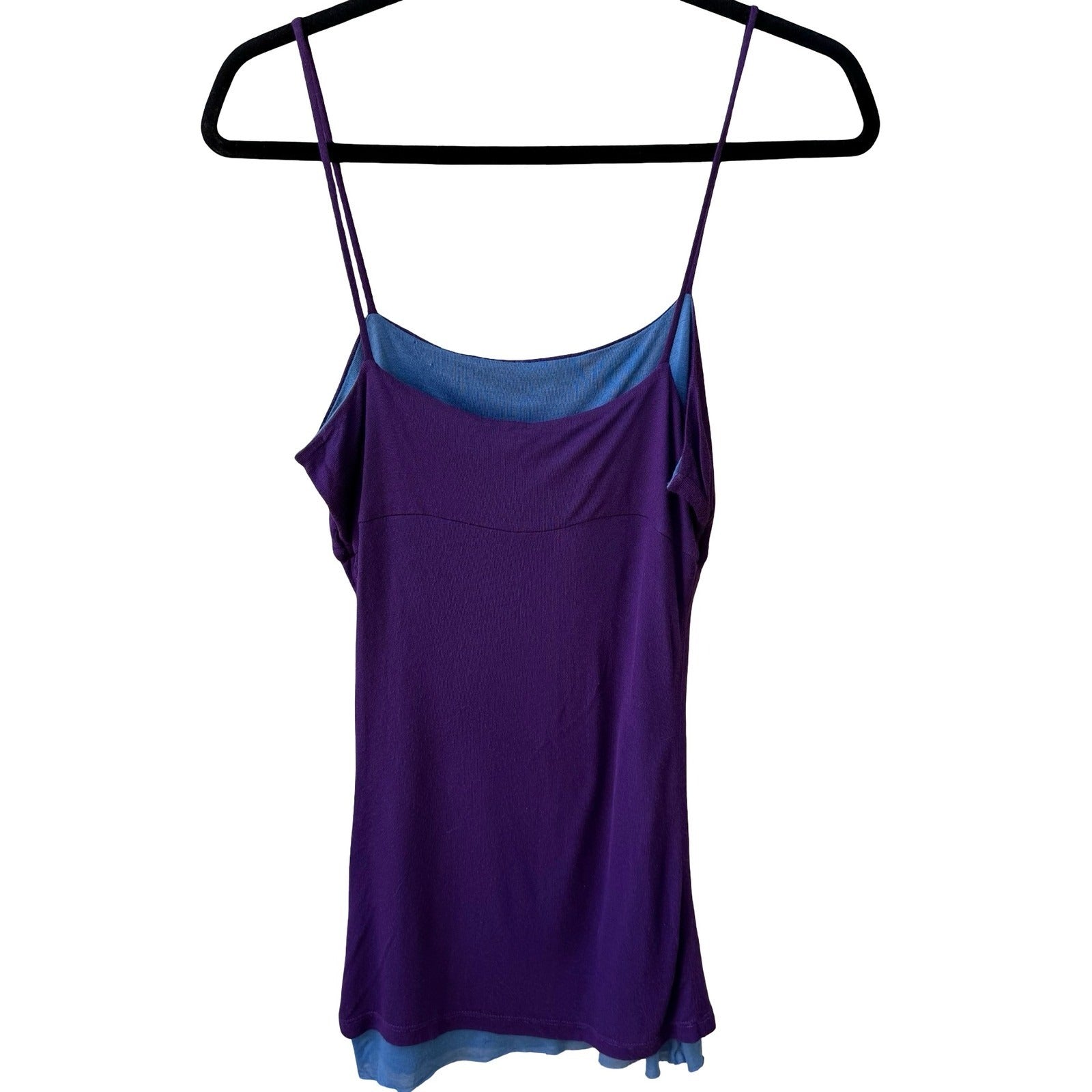Babydoll Y2K 90s Indie Purple Blue Double Layer Camisole Minimalist Tank Top