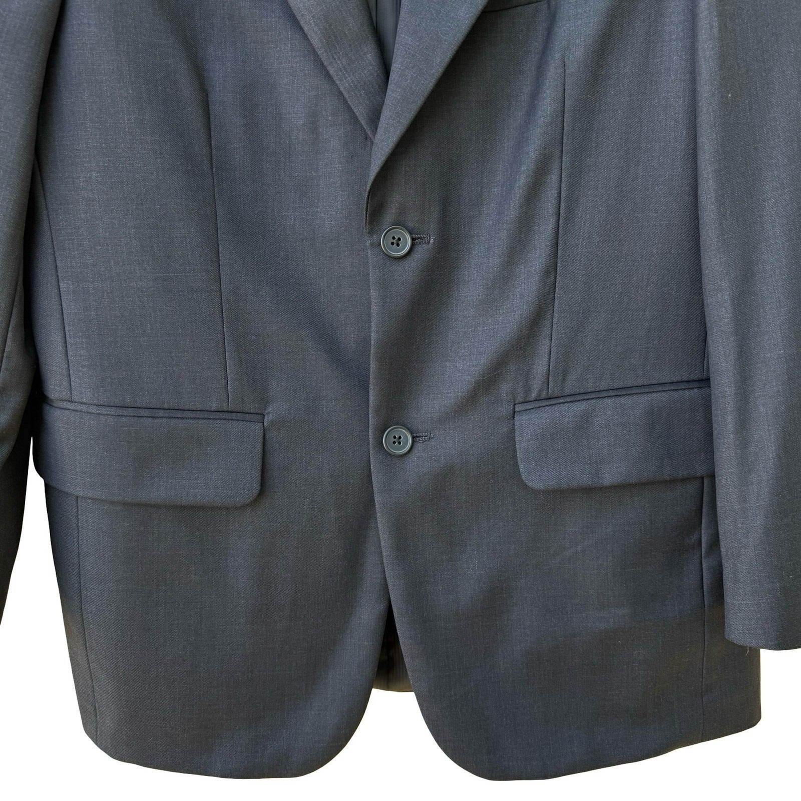 Gino Rossini Mens Super 150s Cashmere Blend Blazer Jacket Charcoal Grey 36S