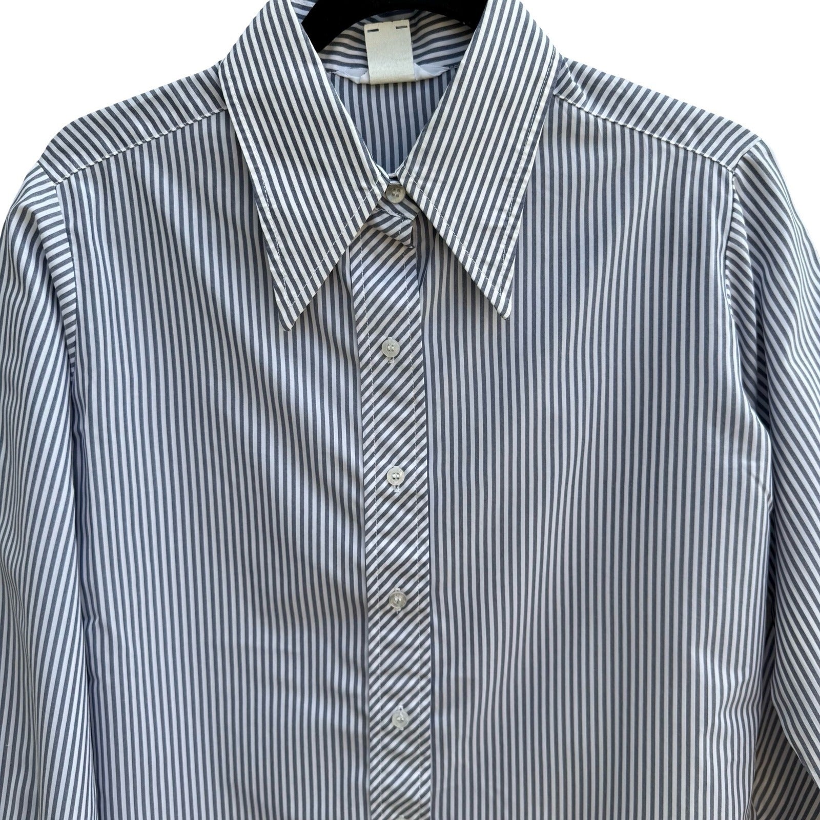 It's Gaylord Vintage 70s Dagger Collar Striped Disco Nautical Preppy Shirt 16