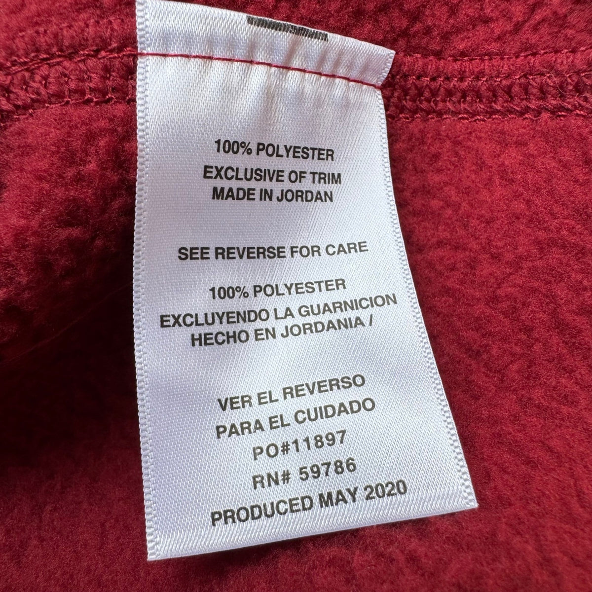 LEG3ND Gorpcore Athleiseure Zip Fleece Lined Thumbhole Active Jacket Burgundy XL