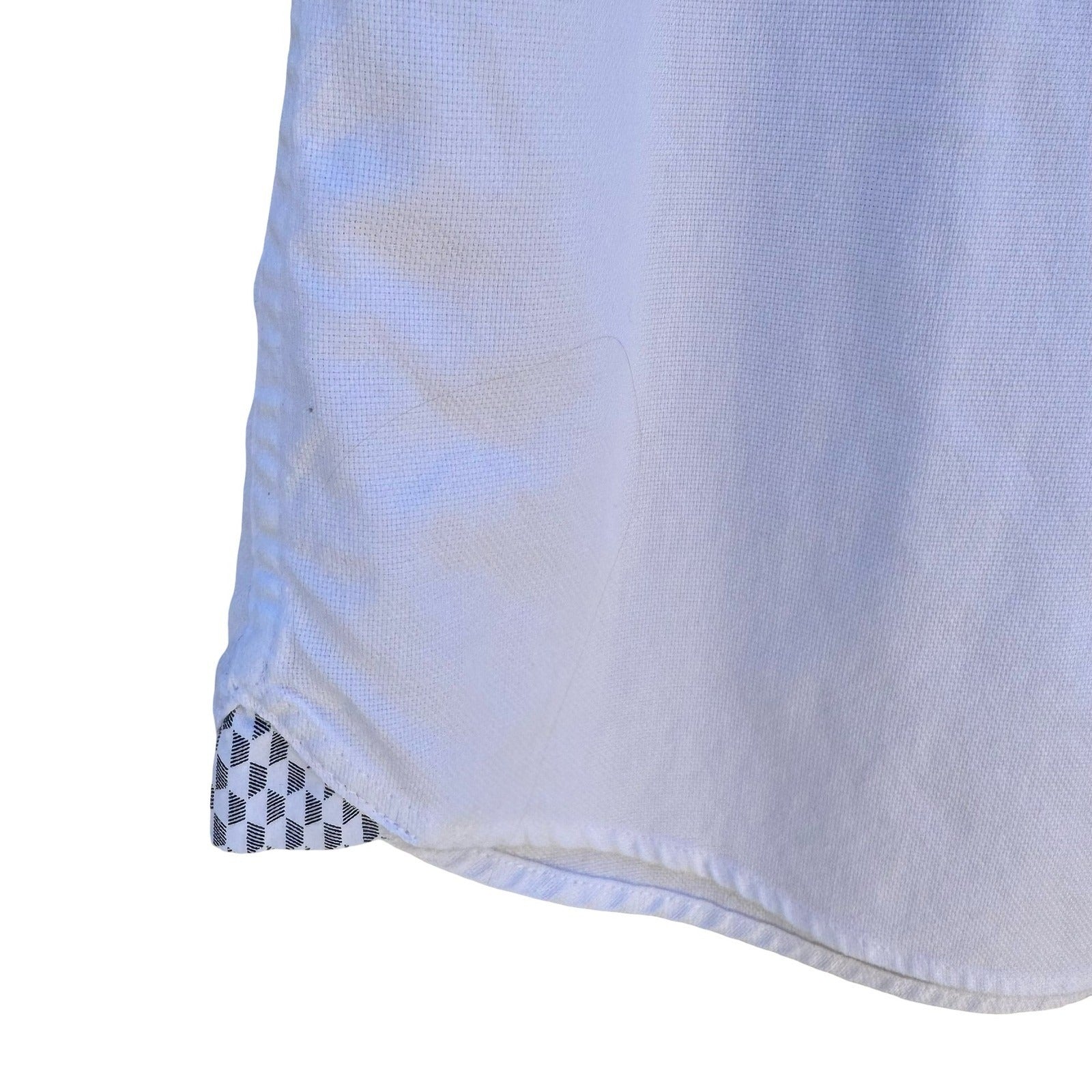 Ted Baker London Mens S Wallabi White Button Down Shirt Minimalist Preppy Summer