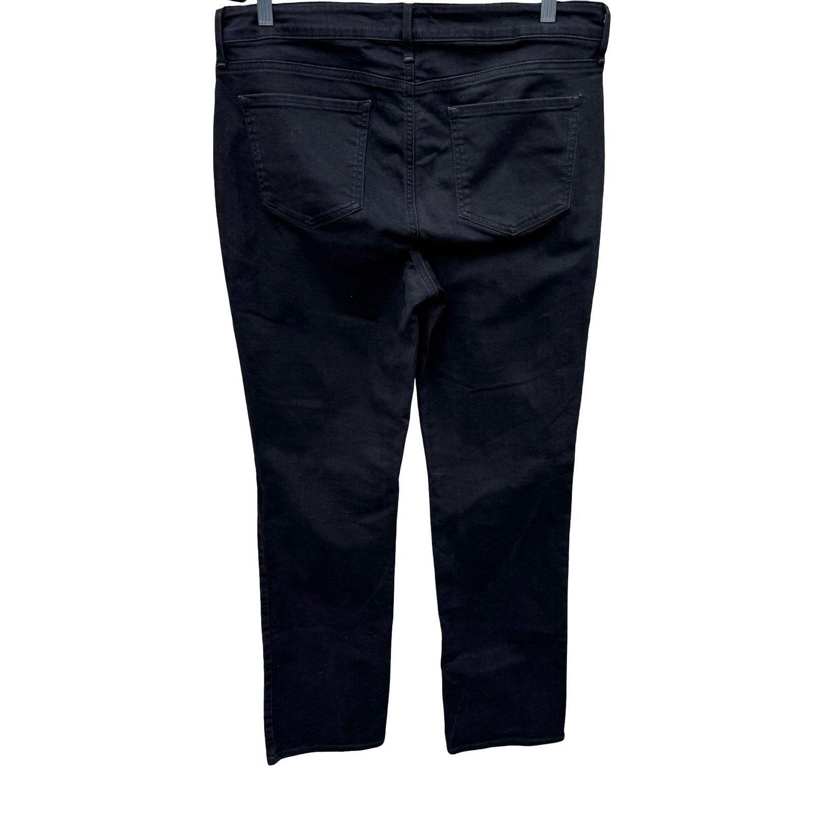 NYDJ Womens 12 Black Straight Leg Denim Jeans Lift Tuck Technology Stretch Comfy