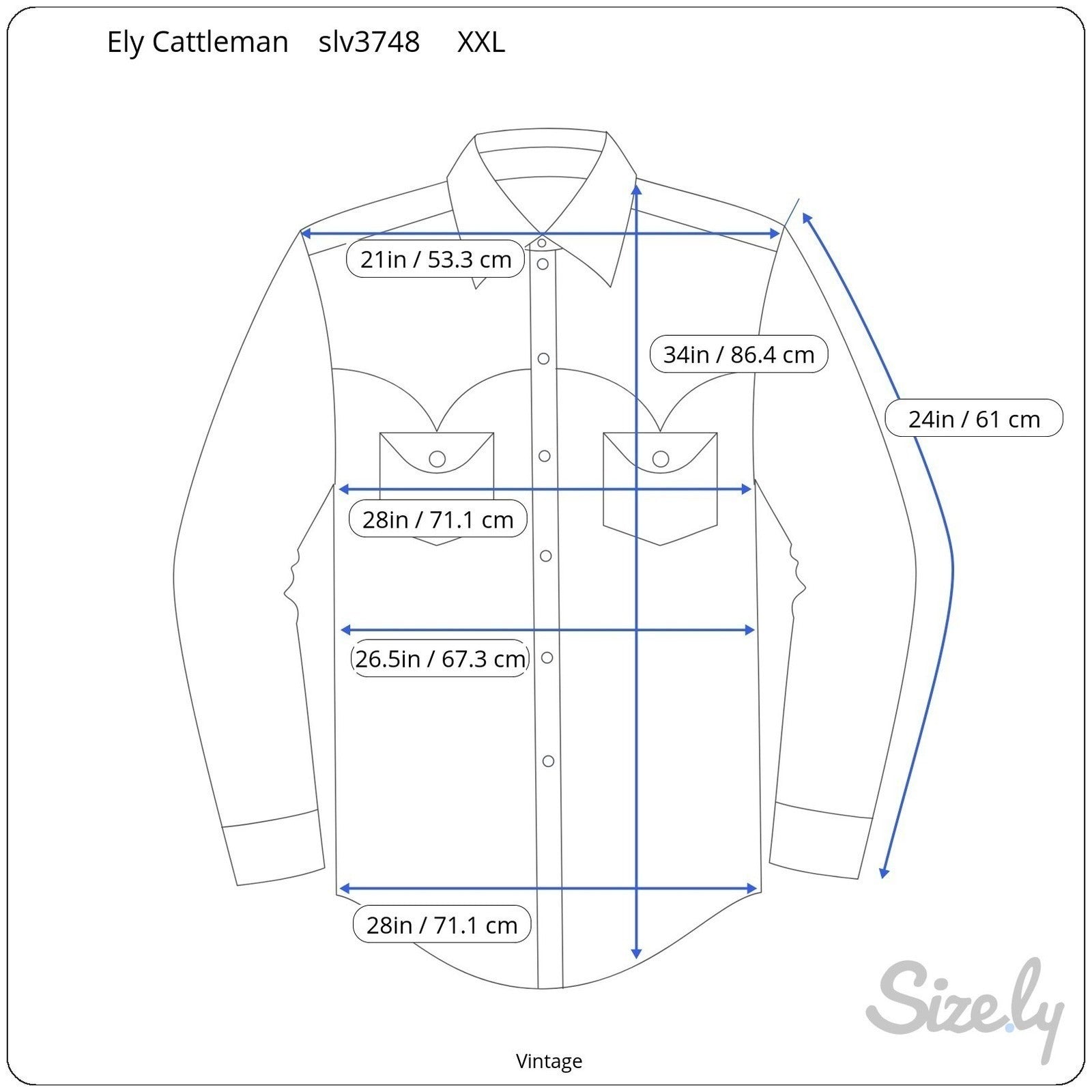 Ely Cattleman Mens XXL White Western Pearl Snap Long Sleeve Shirt 18.5 x 35