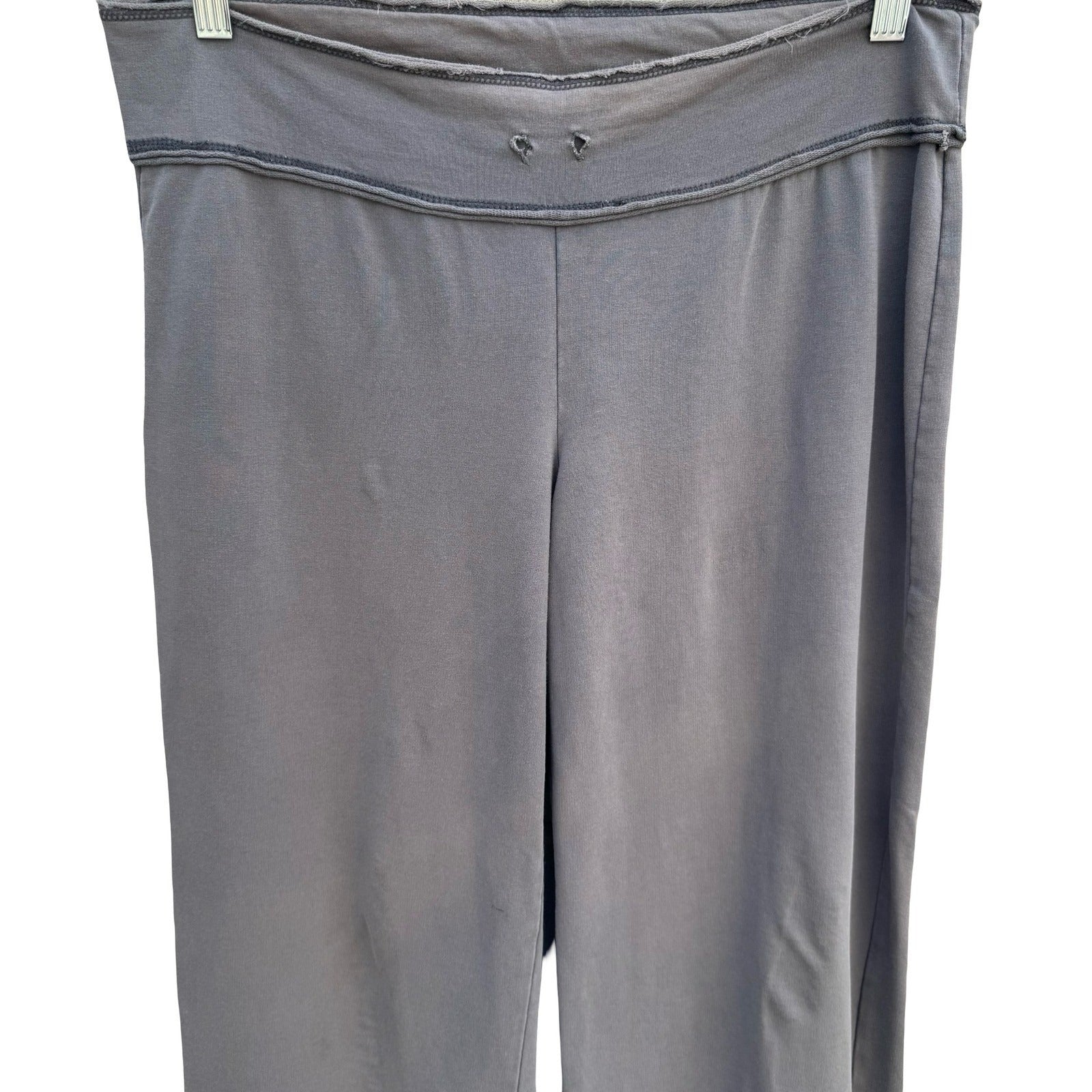 American Buddha Womens Gray Wide Leg Yoga Lounge Pants Large Athleisure Lounge