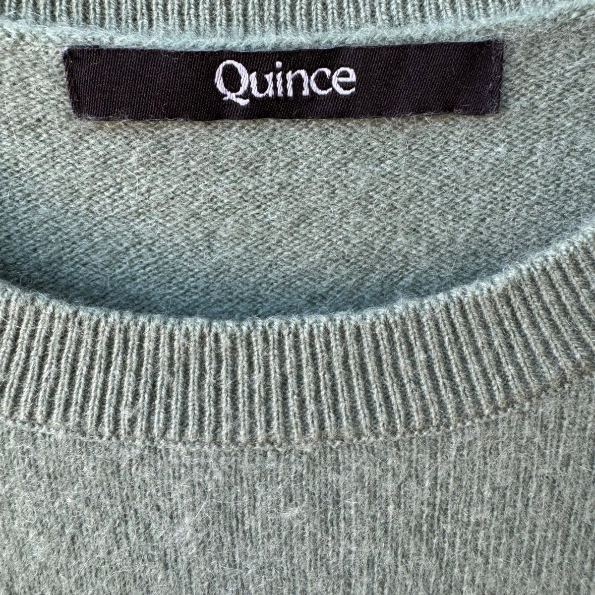 Quince 100% Mongolian Cashmere Quiet Luxury Crewneck Sweater Womens Sage Green M