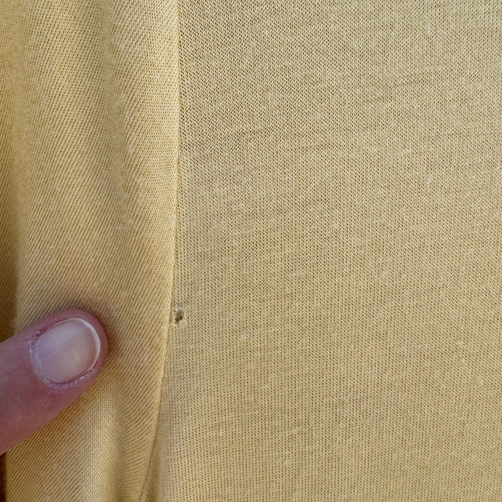 LOGO Lori Goldstein Boho Yellow Flowy Sharkbite Tunic 3/4 Sleeve M Lagenlook