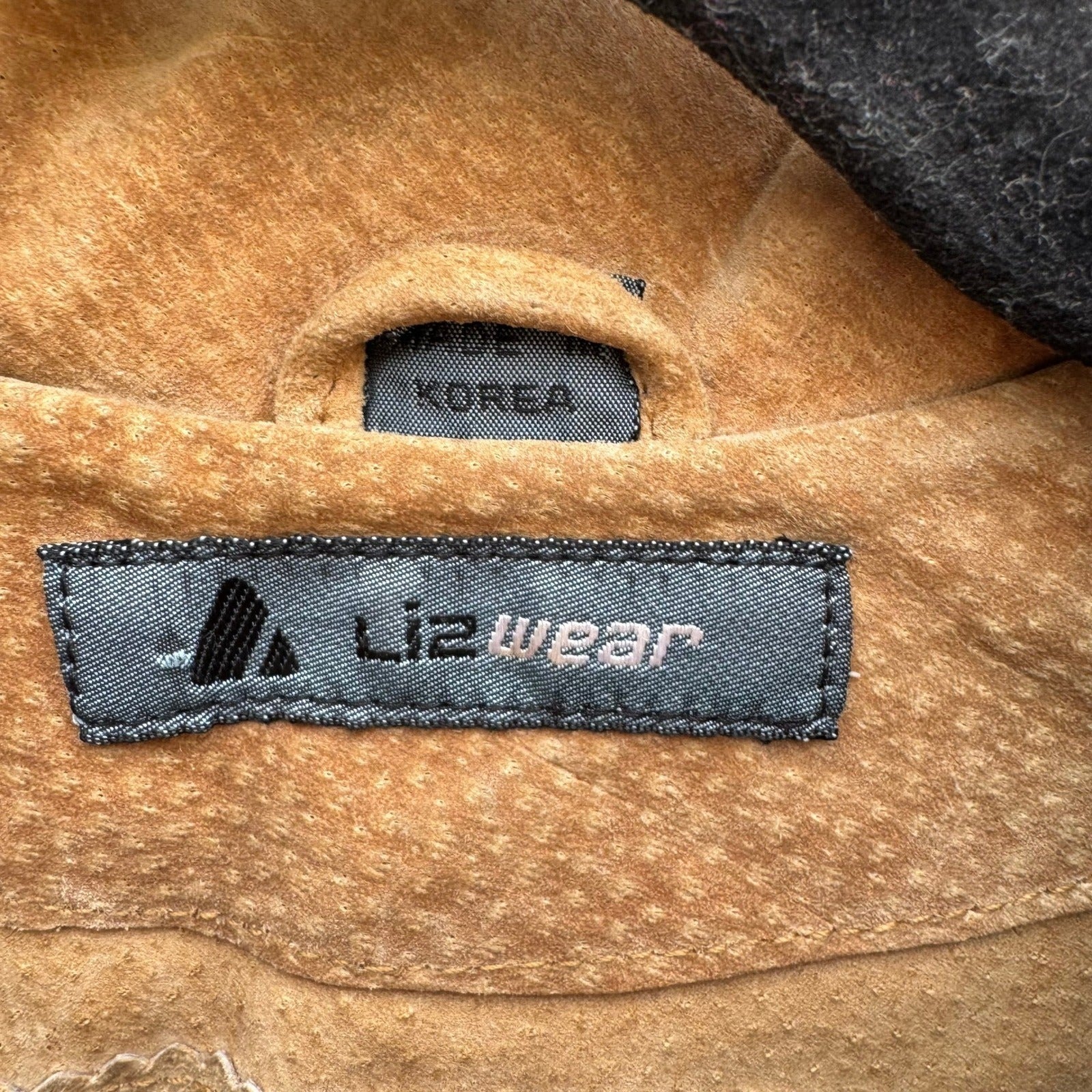 Lizwear Vintage Tan Suede Leather Fringe Western Jacket Womens M Rodeo Festival