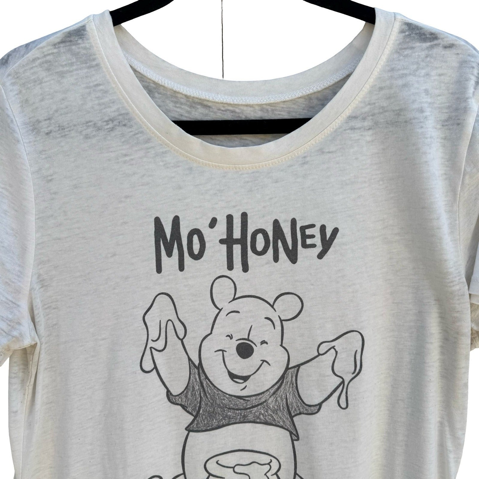 Disney Winnie the Pooh Mo Honey Mo Problems Graphic Burnout Shirt Hip Hop L