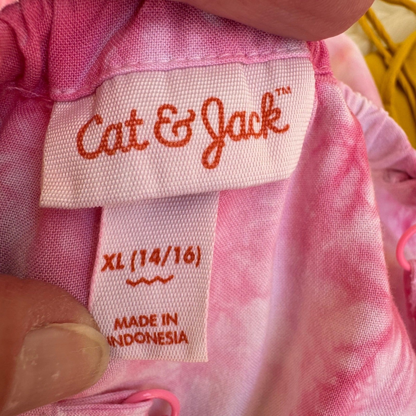 Cat & Jack Pink Tie Dye Maxi Dress Boho Beach Festival Airy Hippie Resortwear XL