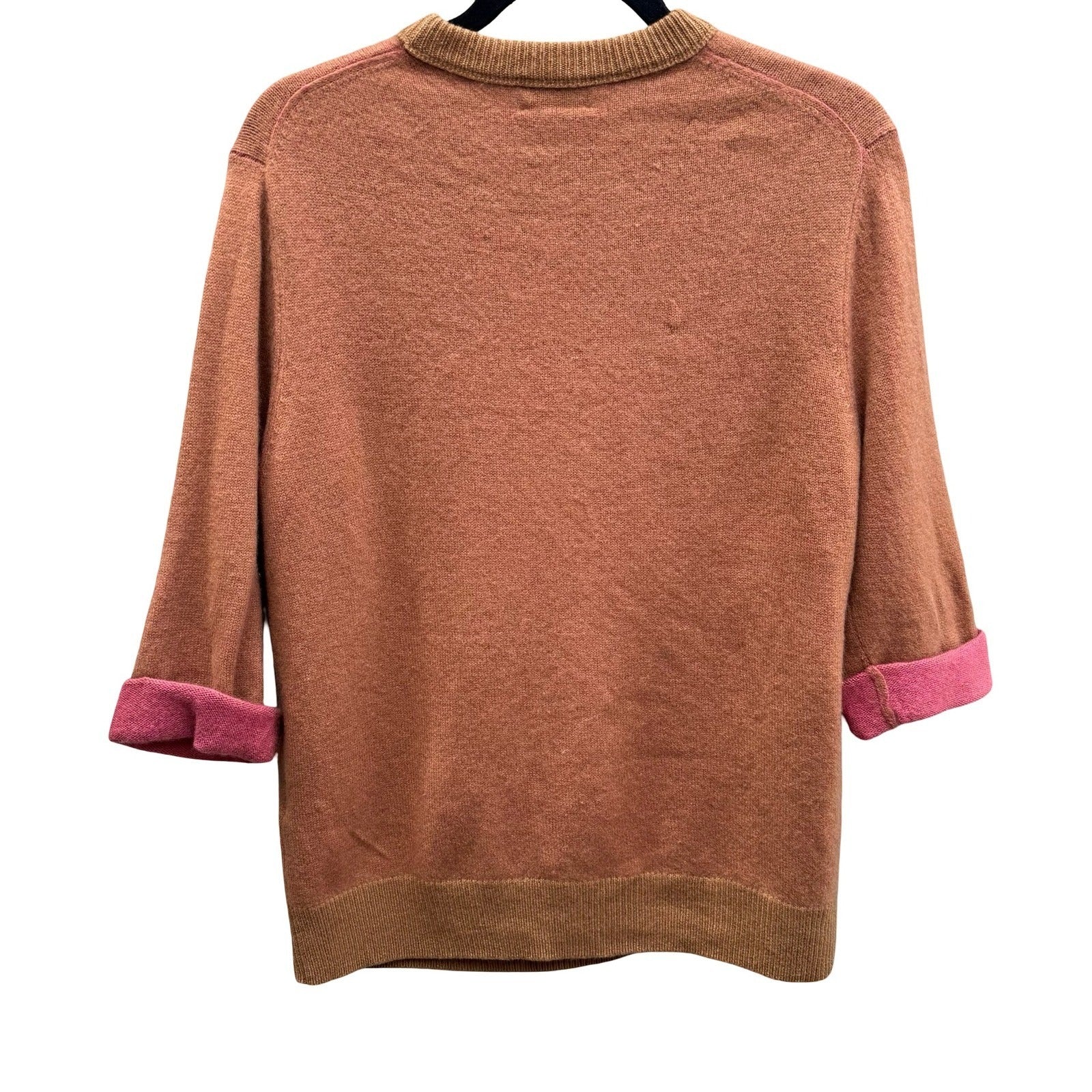 Acne Studios Cashmere Scandi Minimalist Quiet Luxury Contrast Cuffed Sweater L