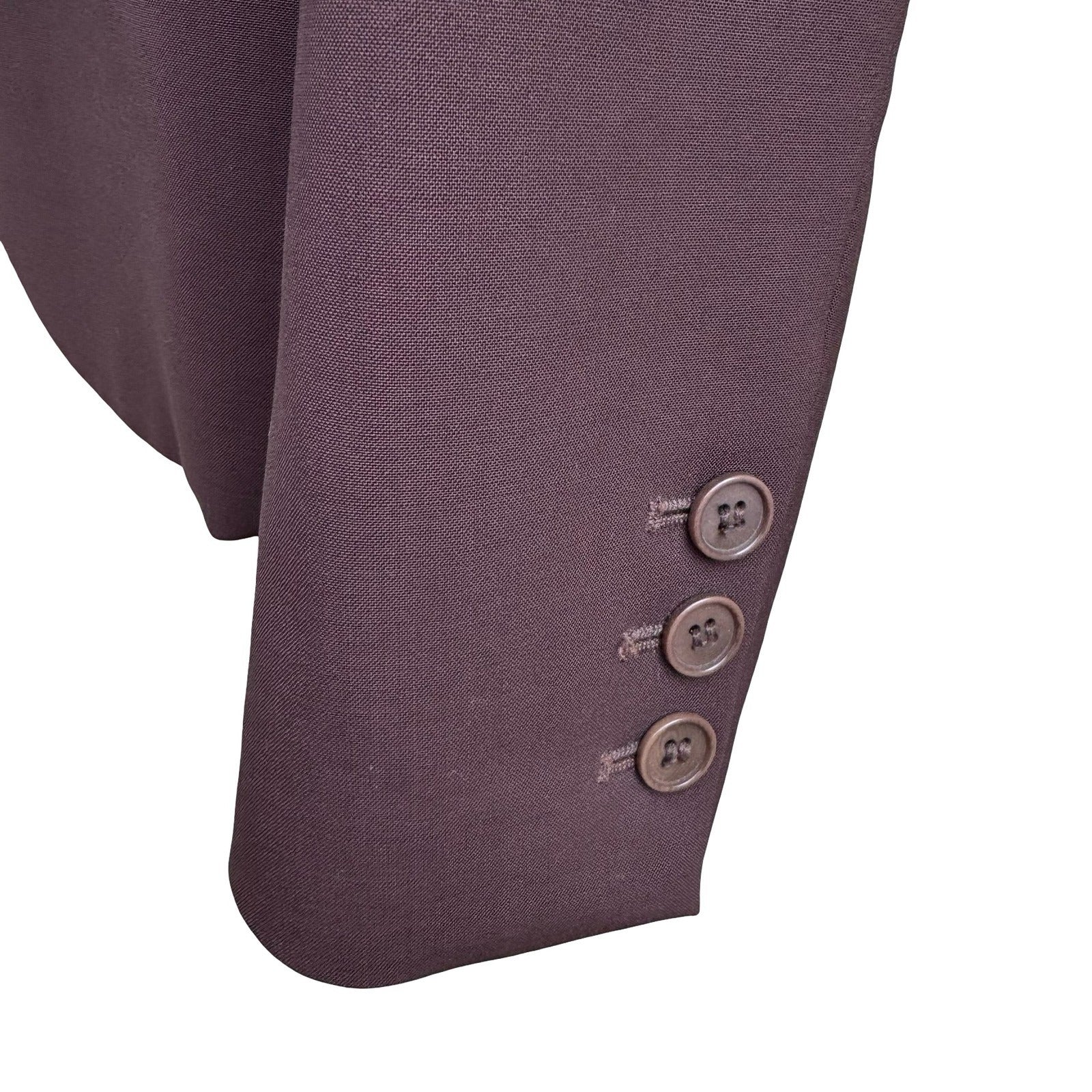 Theory Quiet Luxury Minimalist Old Money Wool Blend Tailored Blazer Brown Women