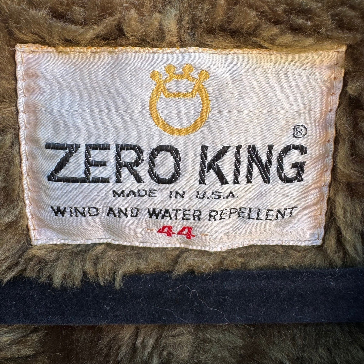 Zero King Vintage 70s Wool Faux Fur Lined Hooded Military Field Coat Green Mens