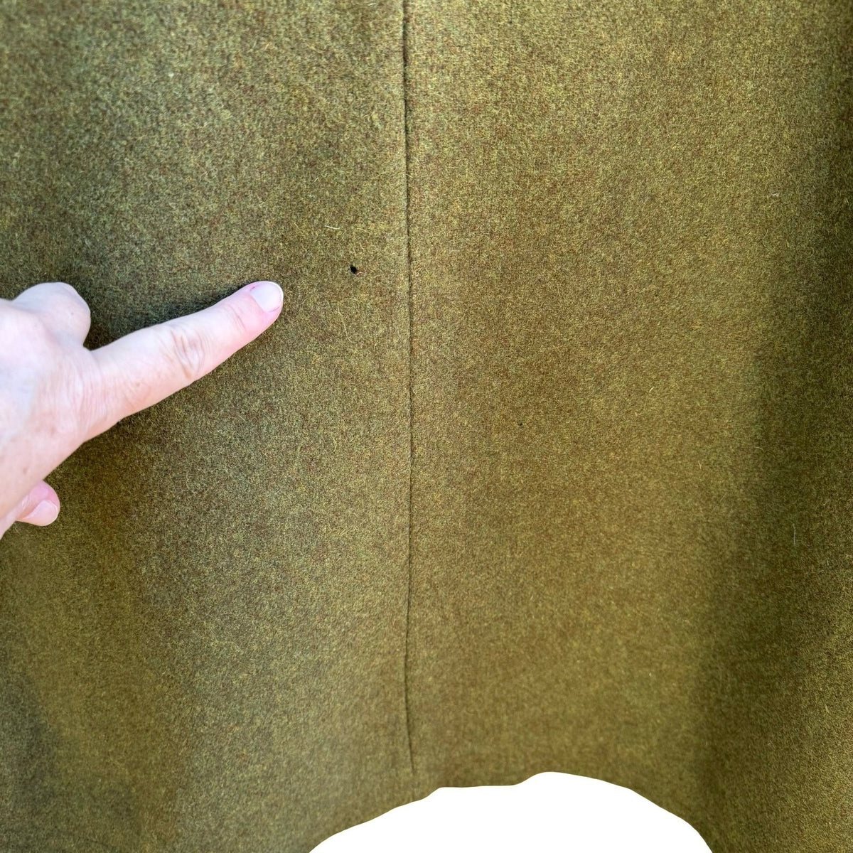 Zero King Vintage 70s Wool Faux Fur Lined Hooded Military Field Coat Green Mens