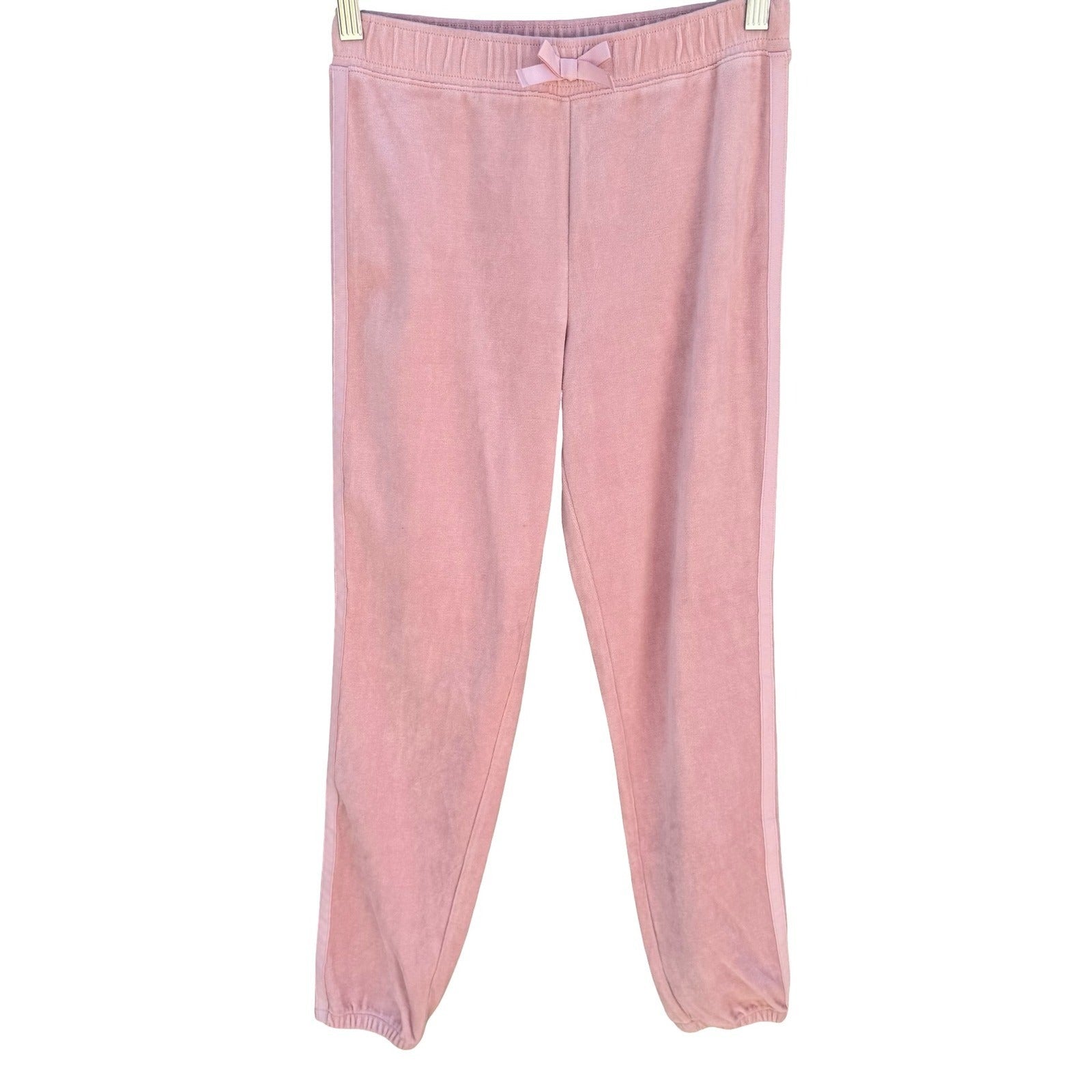 The Childrens Place Girls Pink Velour Joggers Serene Blush Size L 10/12 NEW
