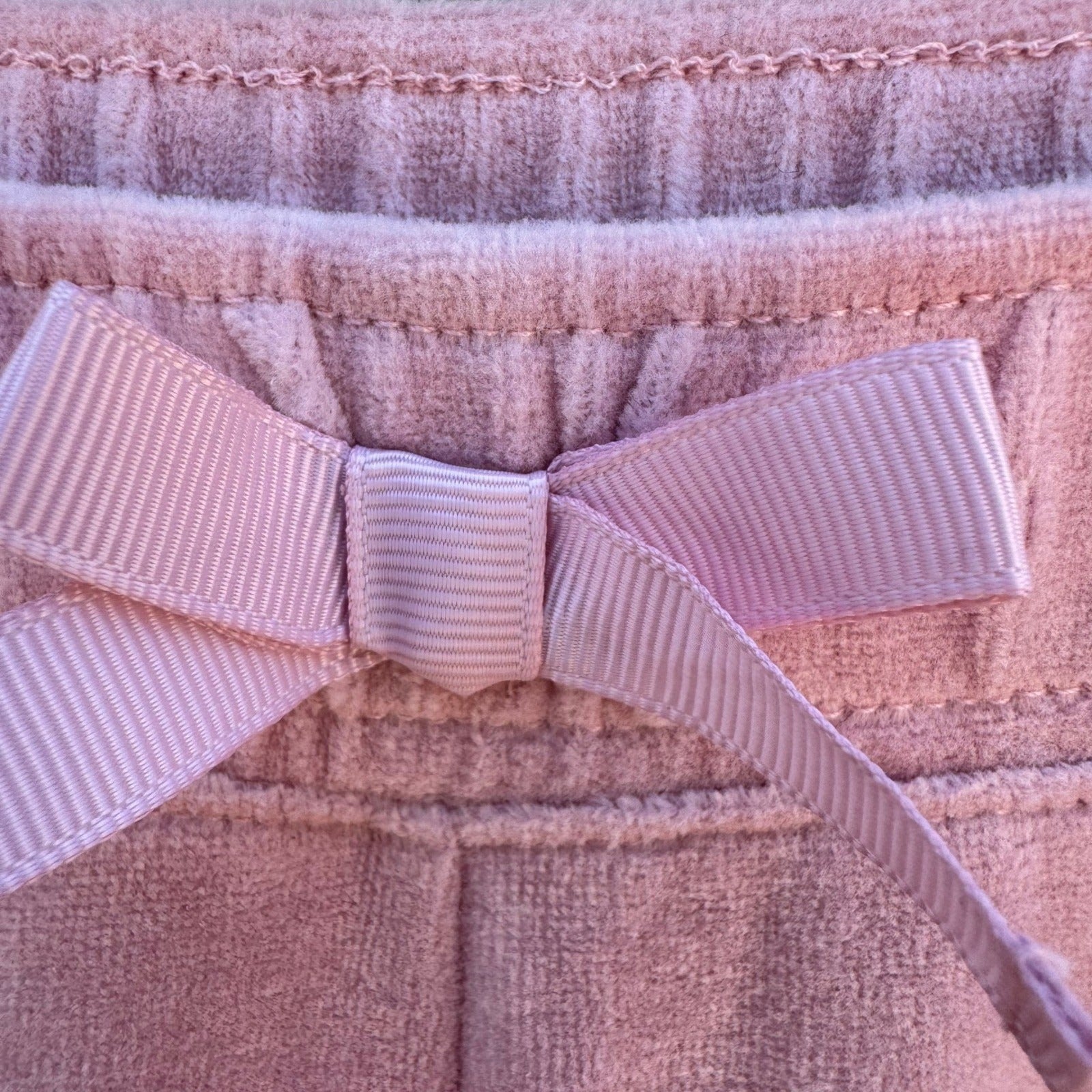 The Childrens Place Girls Pink Velour Joggers Serene Blush Size L 10/12 NEW