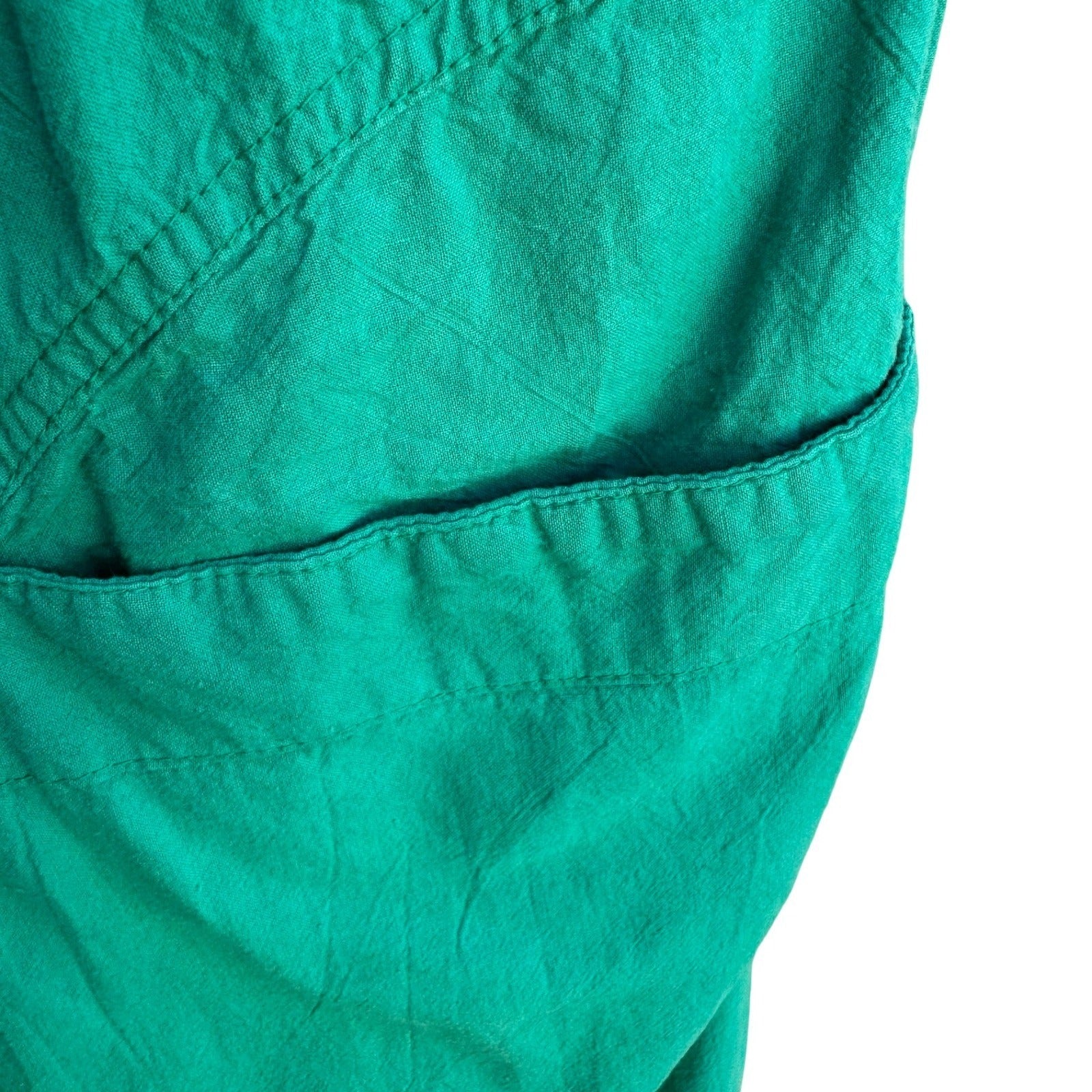 Vintage 80s Emerald Green 2 Piece Blazer Tapered Pants Set Textured Suit L/XL