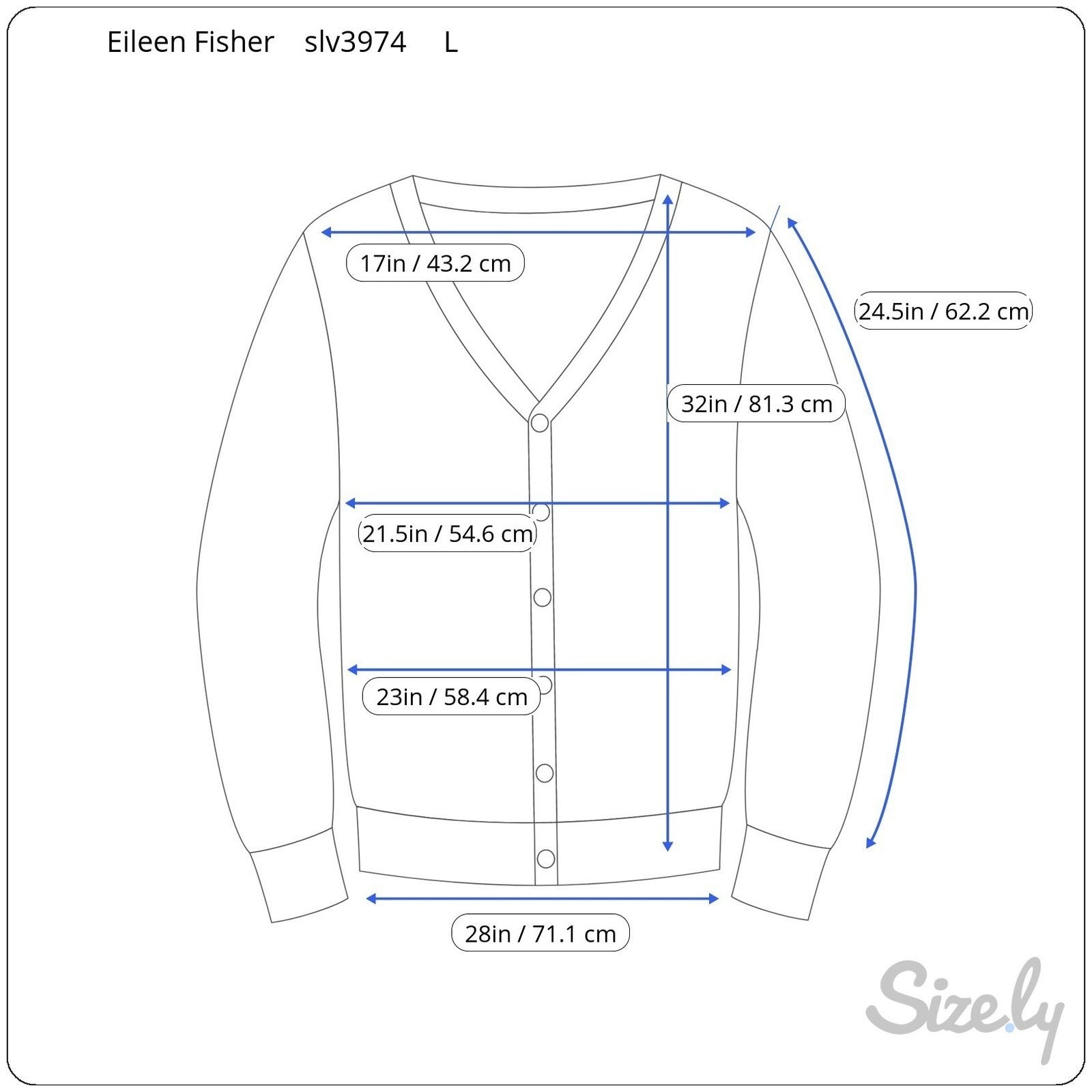 Eileen Fisher Womens Blue Textured Cotton Gauze Button Front Tunic Top Large