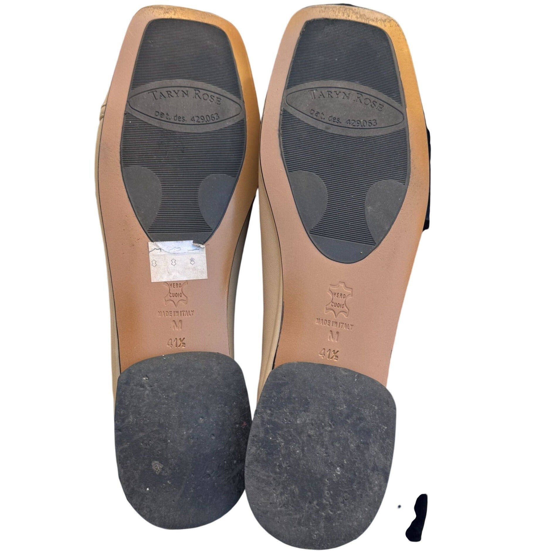 Taryn Rose Riga Sierra Nappa Leather Flats Ballet Low Heel Made In Italy Box 41.5