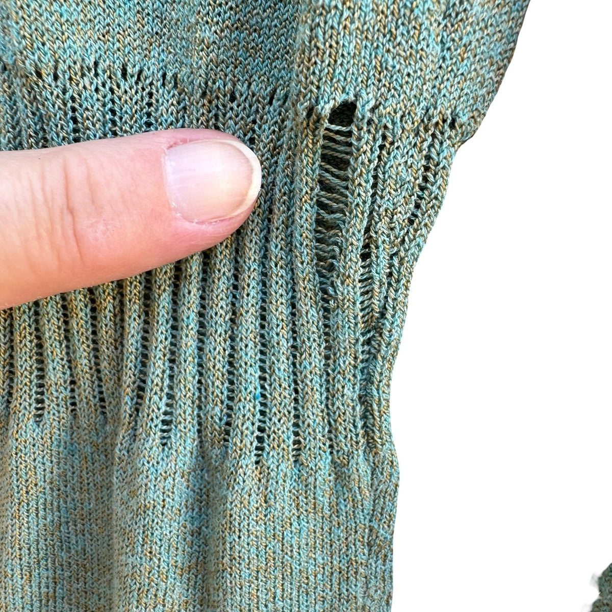 Filippa Y2K Mermaidcore Fairycore Whimsigoth Boho Asymmetric Hem Knit Sweater S
