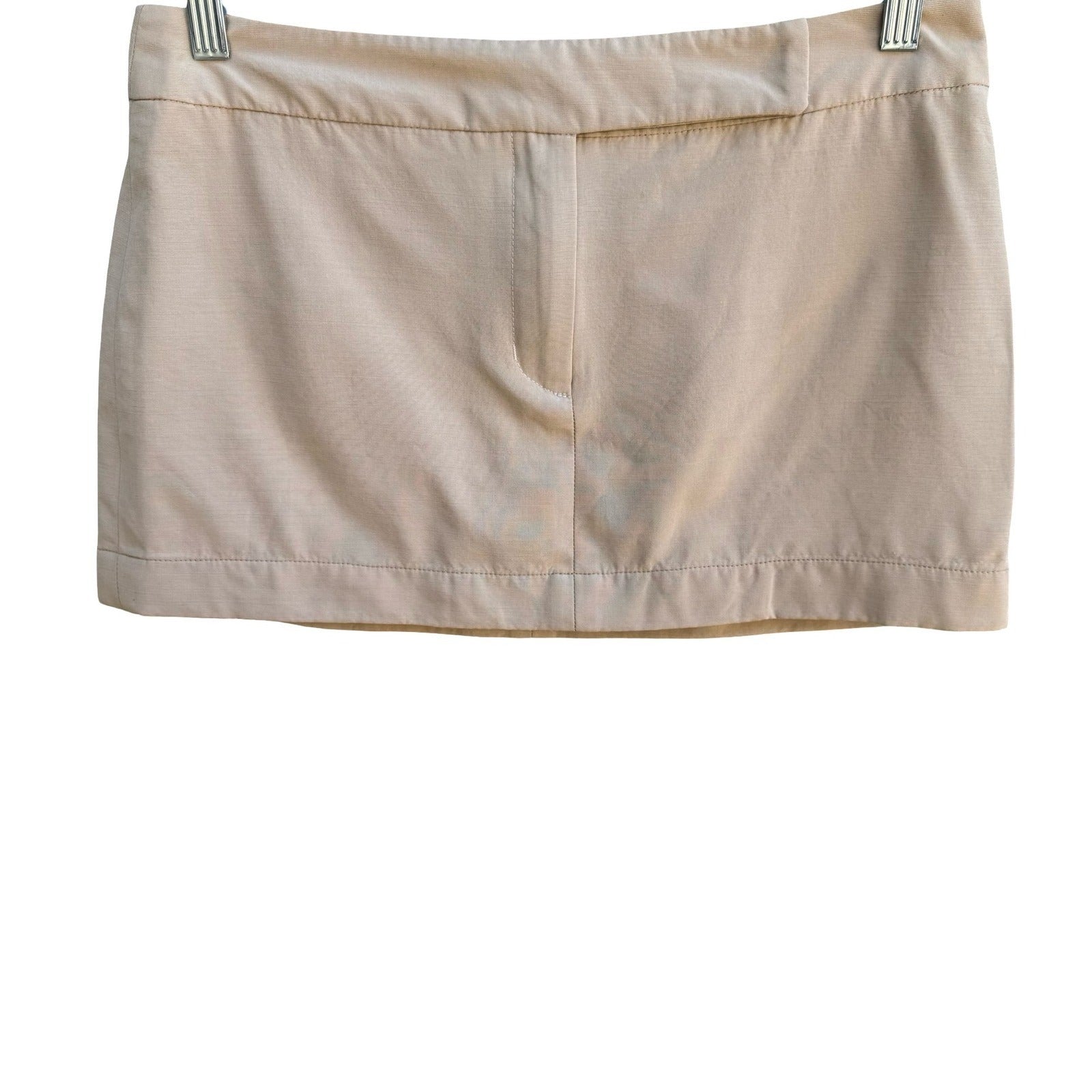 Katayone Adeli Vintage 90s Y2K Silk Wool Blend Minimalist Mod Micro Mini Skirt 4
