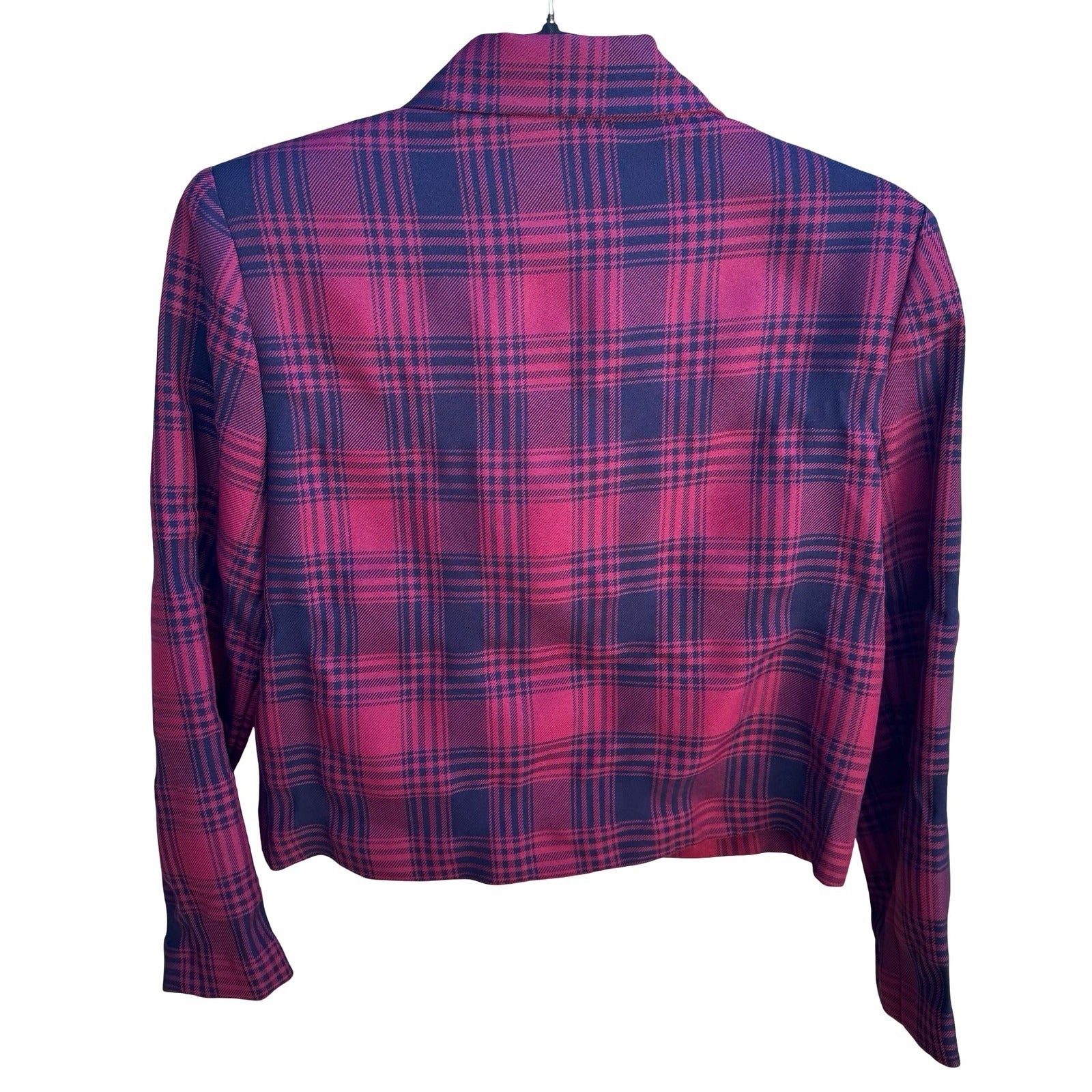 Jessica Howard Vintage 90s Tartan Plaid Preppy Dark Academia Cropped Jacket 4