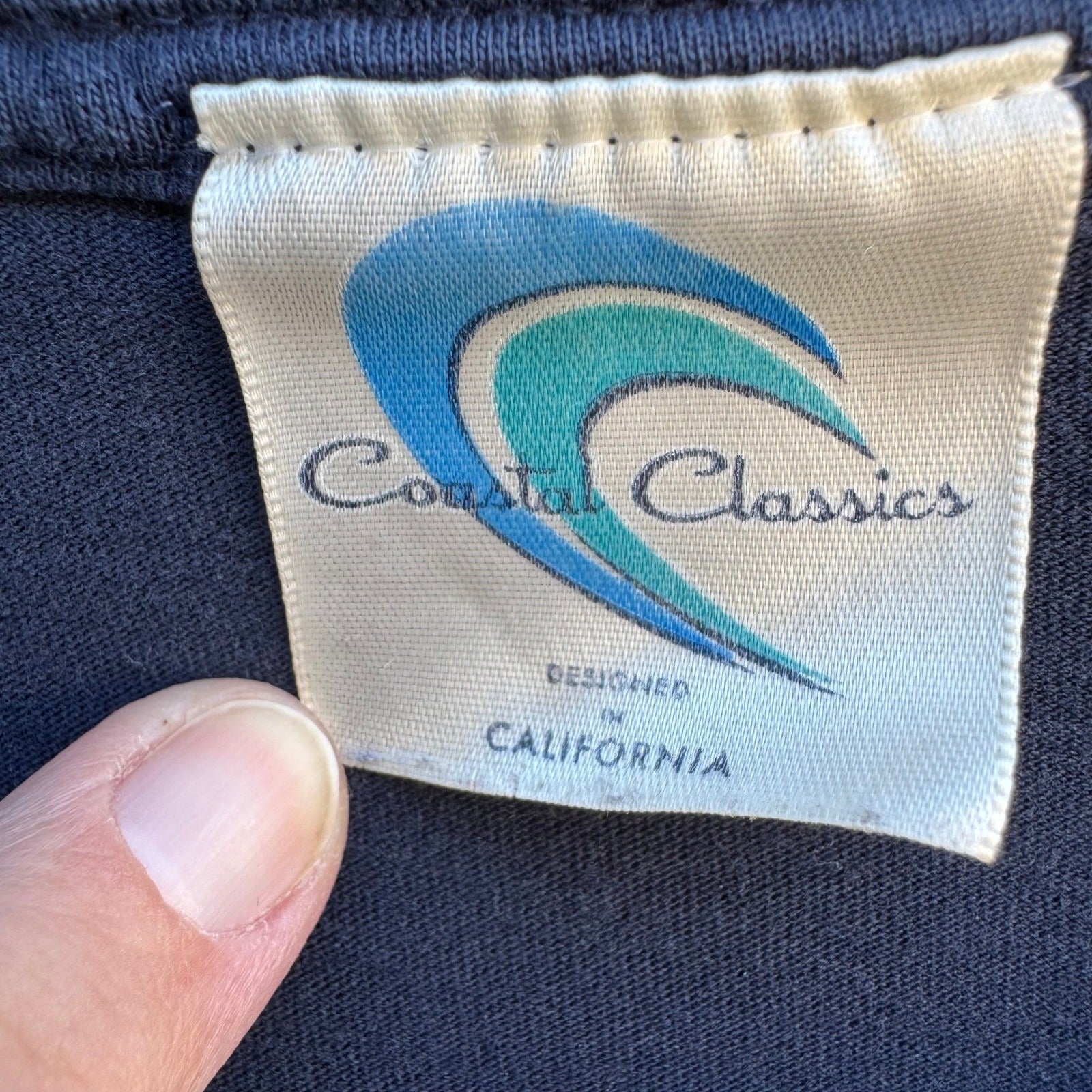 Coastal Classics Jellyfish Graphic Coastal Nautical Shirt Navy Mens L Streetwear