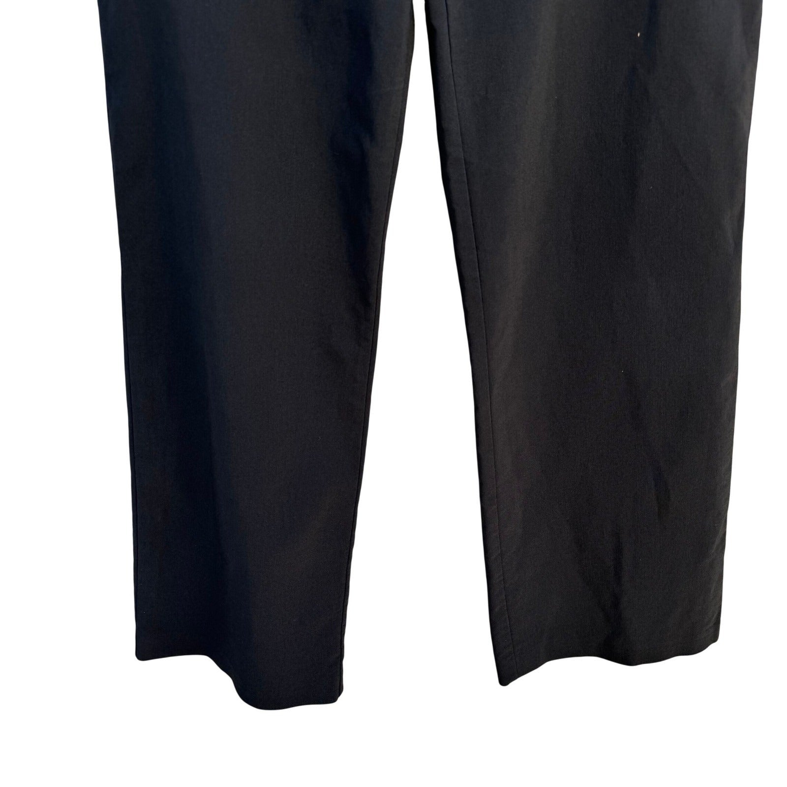 Clio Vintage 90s Womens Black Straight Leg Dress Pant Zip Pockets 10 Made in USA