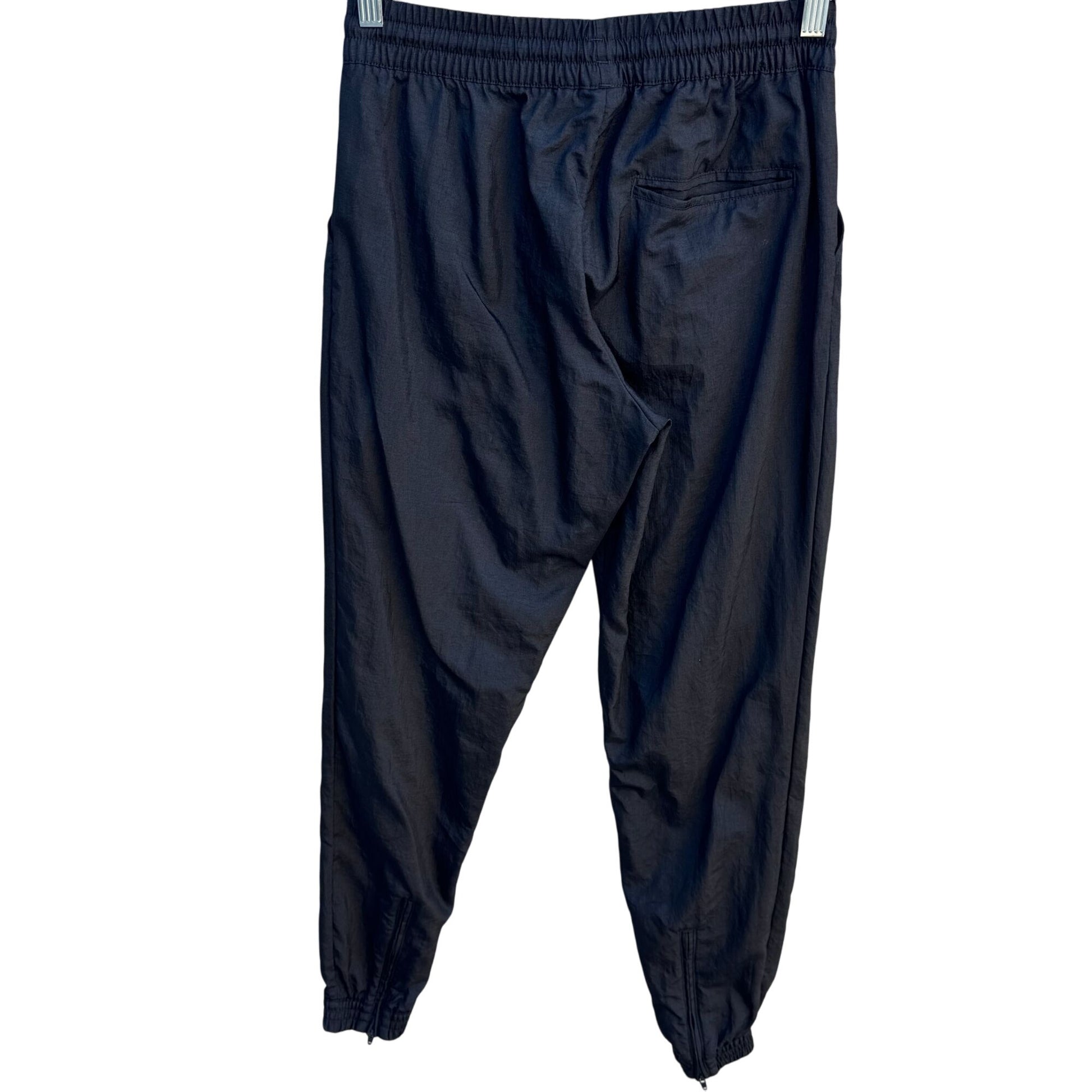 Adidas Originals Womens Black Logo Tape Track Jogger Pants Athleisure Streetwear