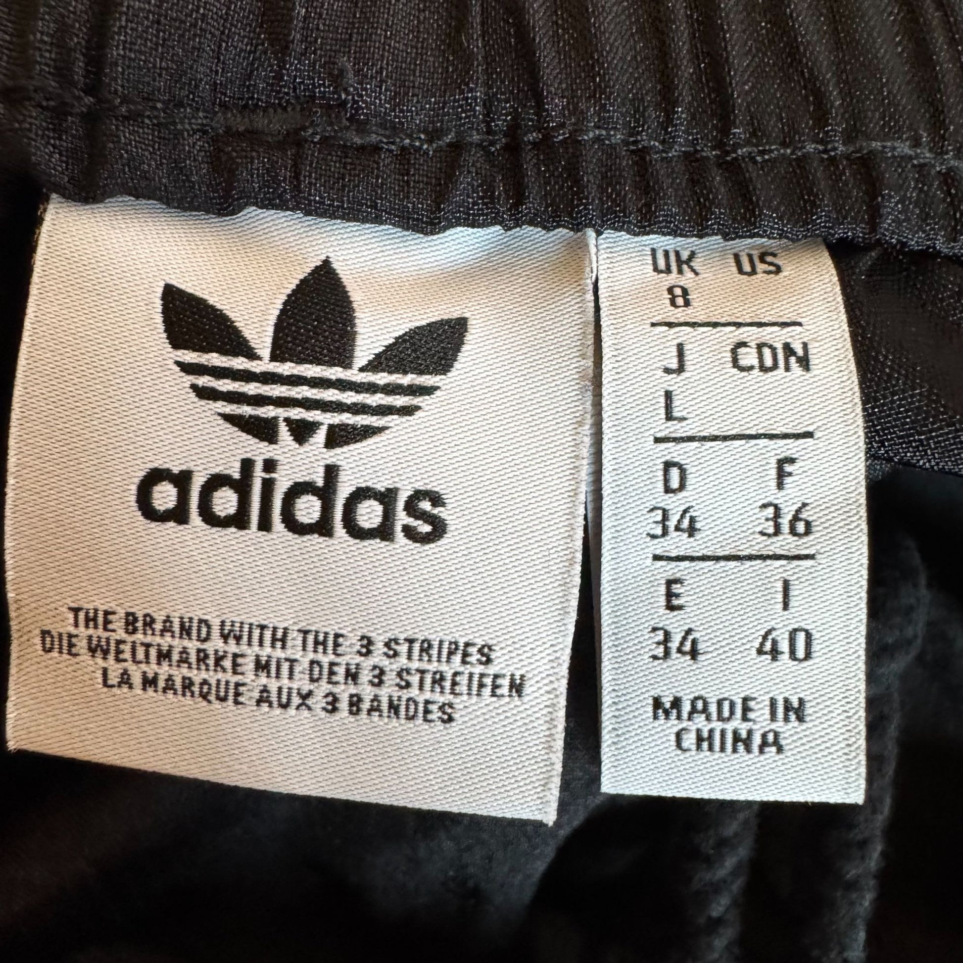 Adidas Originals Womens Black Logo Tape Track Jogger Pants Athleisure Streetwear