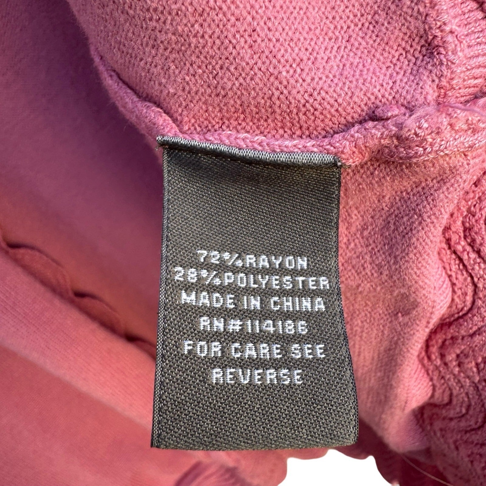 89th & Madison Pink Open Front Cardigan Scalloped Trim Knit Sweater Coquette