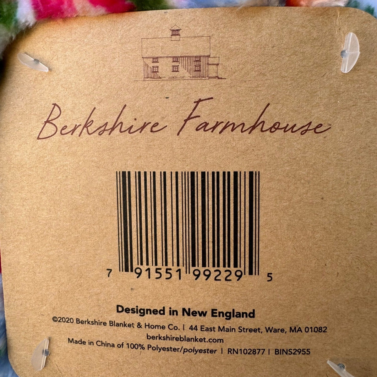 Berkshire Farmhouse Floral Wildflower Plush Throw Blanket Multicolor 50x70 NEW