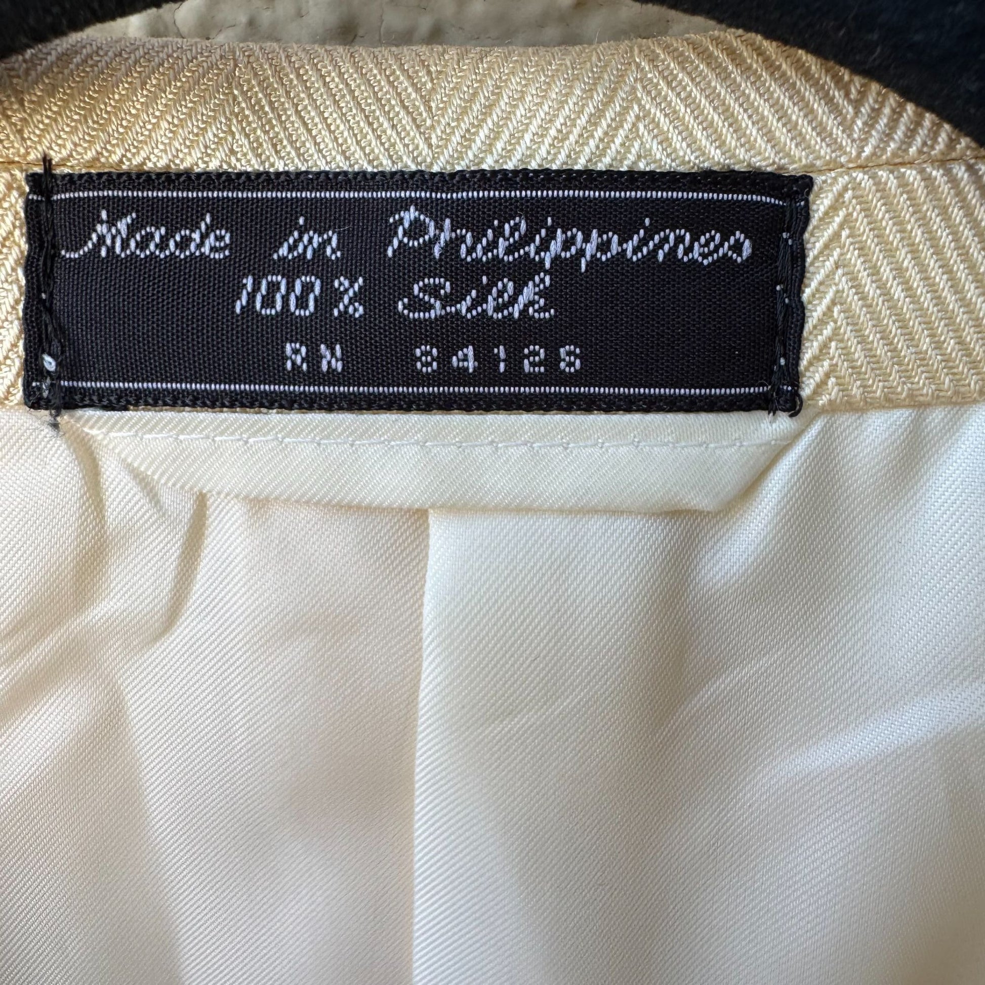 Bert Pulitzer Signature Collection Vintage Mens Yellow Silk Blazer Jacket 46R