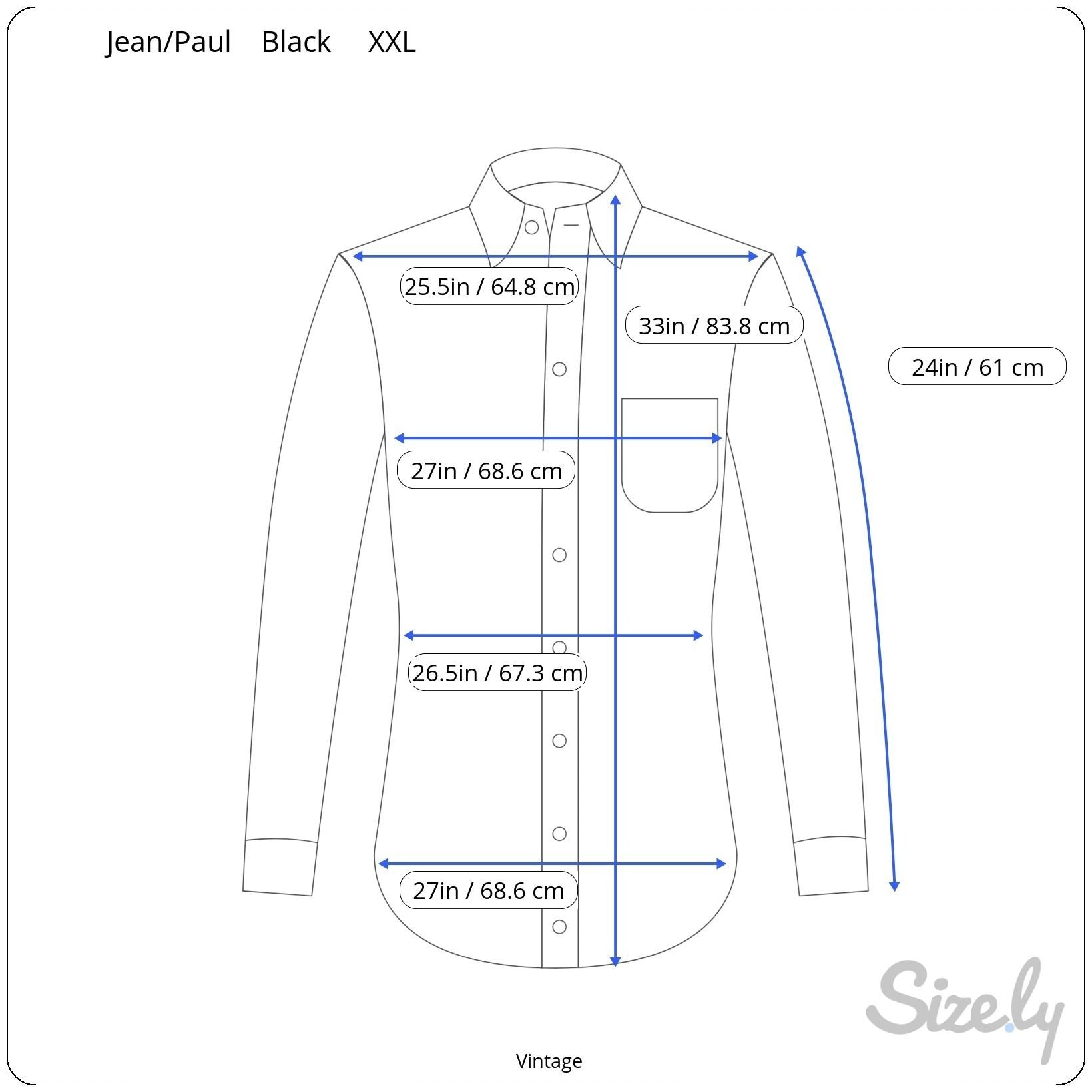 Jean/Paul Mens Black Button-Up White Collar French Cuff Formal Party Shirt XXL