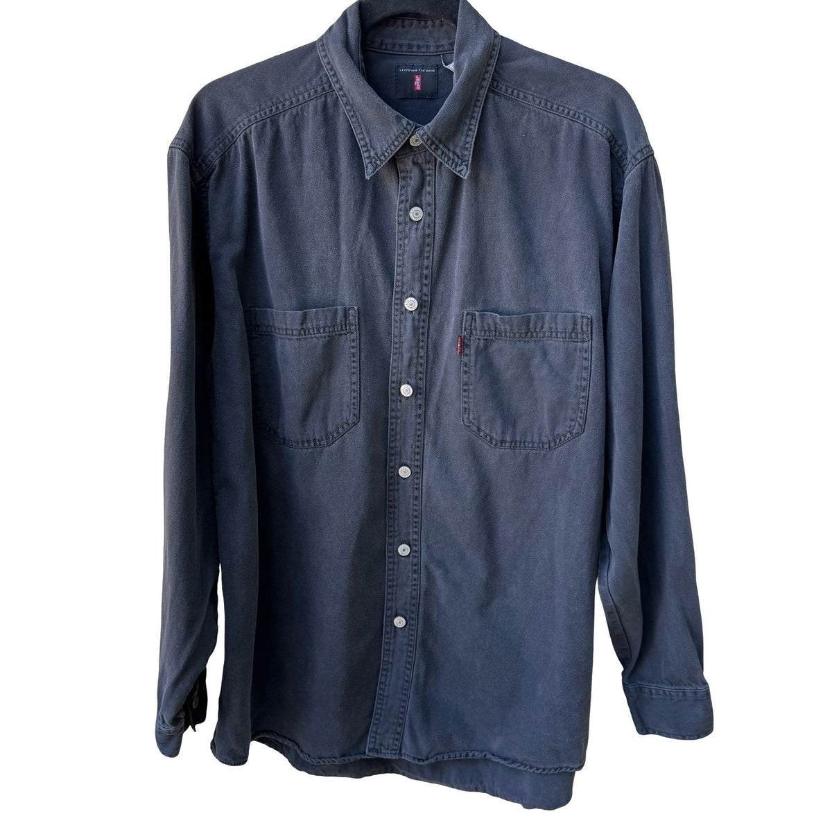 Levis Red Tab Denim Workwear Grunge Streetwear Rugged Utility Shirt Grey Mens M