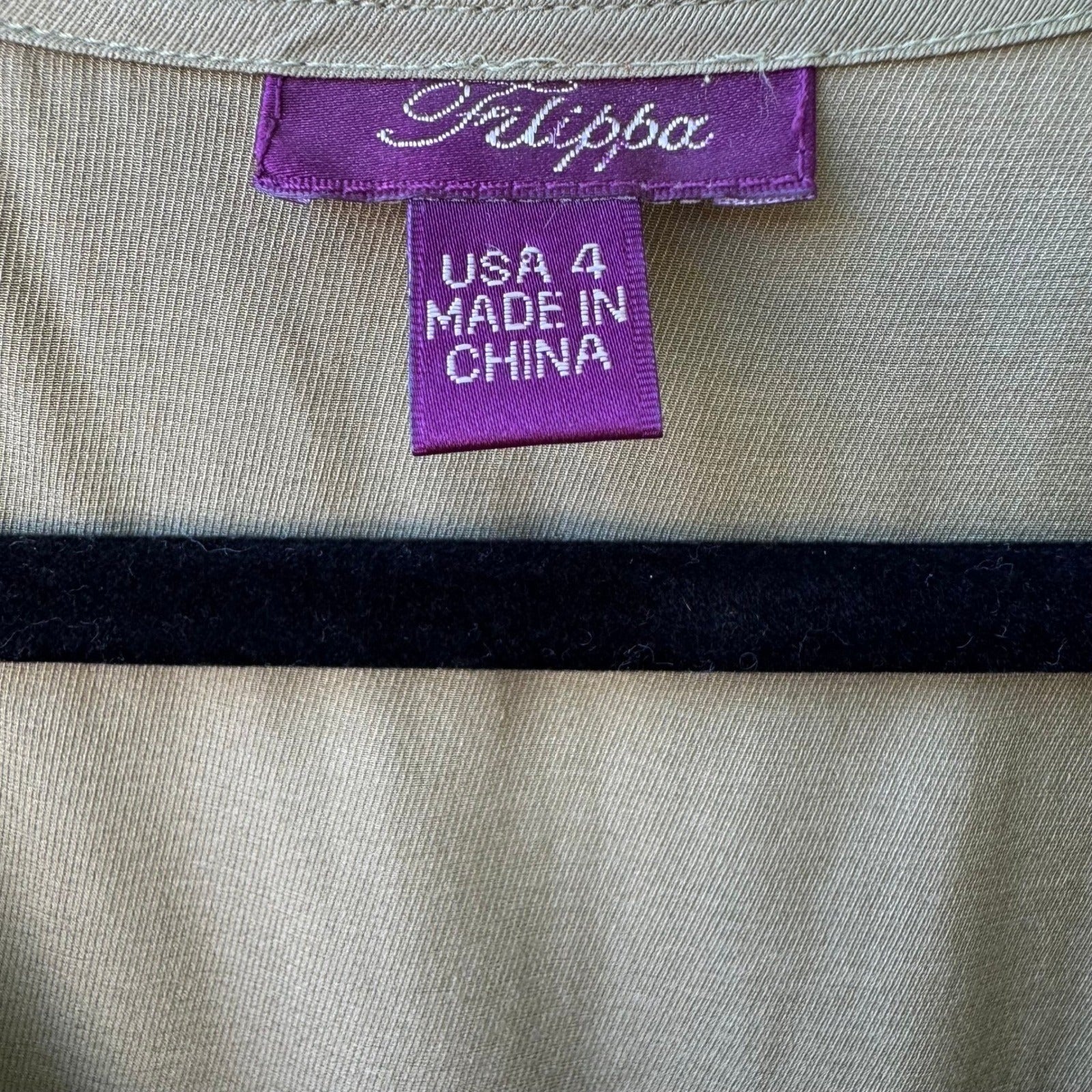 Filippa Y2K Ethereal Silk Blend Romantic Fairycore Split Sleeve Green Blouse 4
