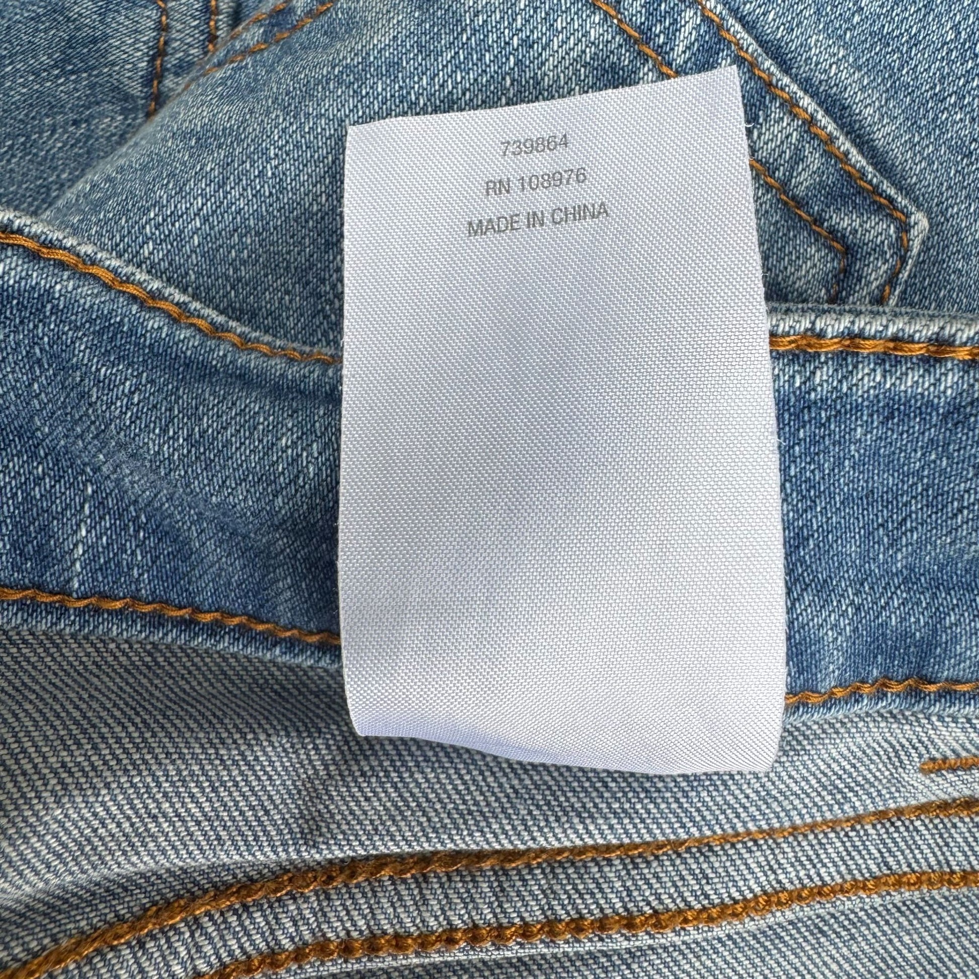 G By Giuliana Womens Stretch Casual Denim Blue Frayed Hem Long Bermuda Shorts 8