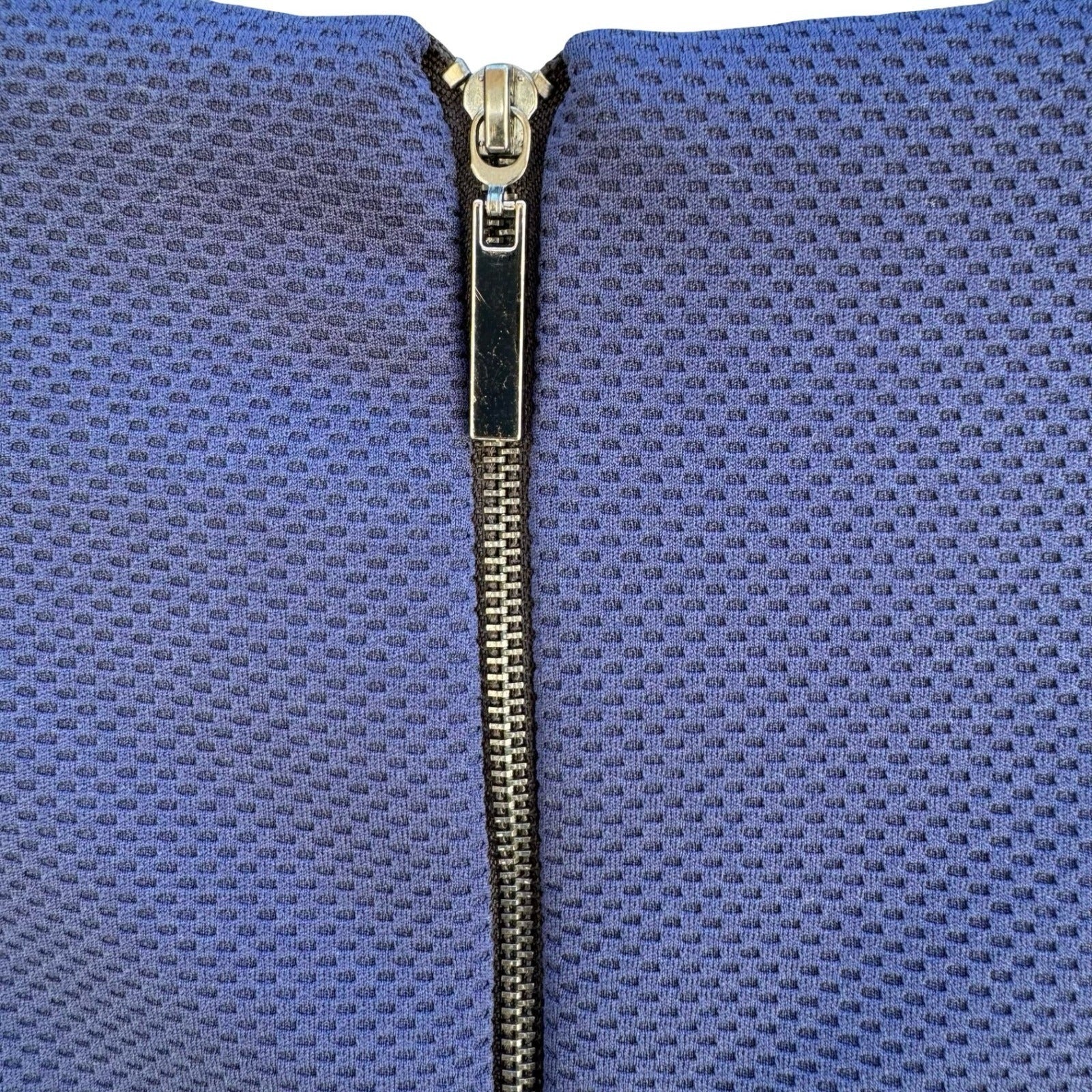 Lapis Navy Textured Honeycomb Draped Tulip Hem Bodycon Pencil Wiggle Skirt M NWT