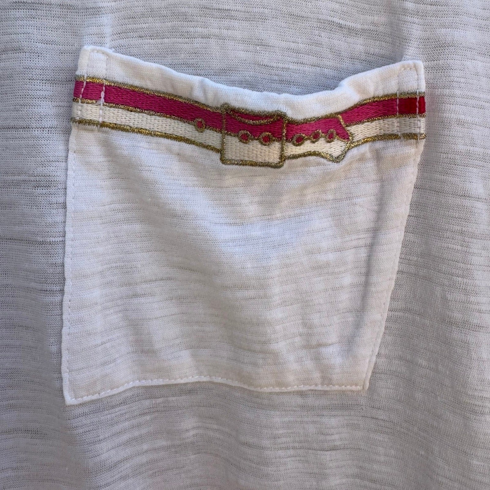 Richard Vintage 80s White Slub Knit Polo Shirt Preppy Embroidered Tennis Mens M
